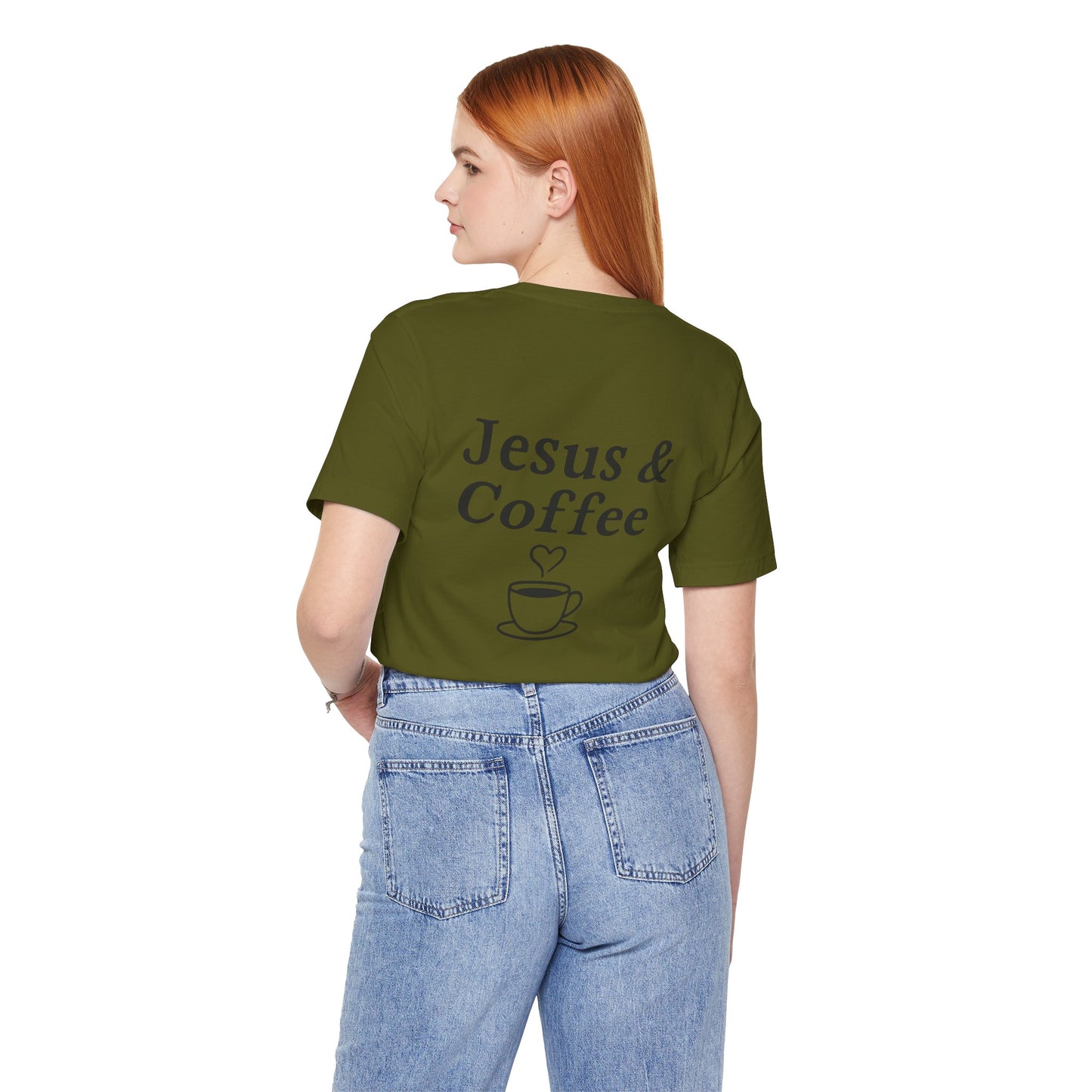 Jesus & Coffee Unisex T-Shirt | Short Sleeve Jersey Tee | Faith