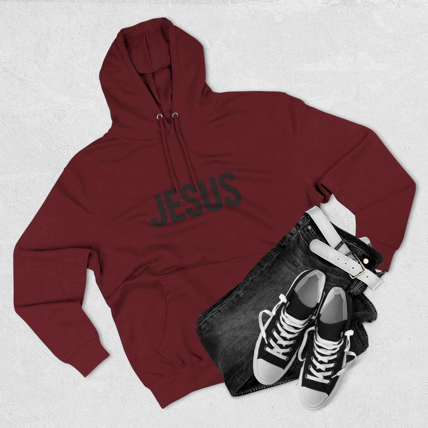 JESUS Unisex Hoodie – Bold Christian Statement Sweatshirt | Faithwear for Everyday Comfort