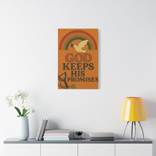 God Keeps His Promises Wall Art – Vintage Christian Scripture Print for Faithful Home Decor.