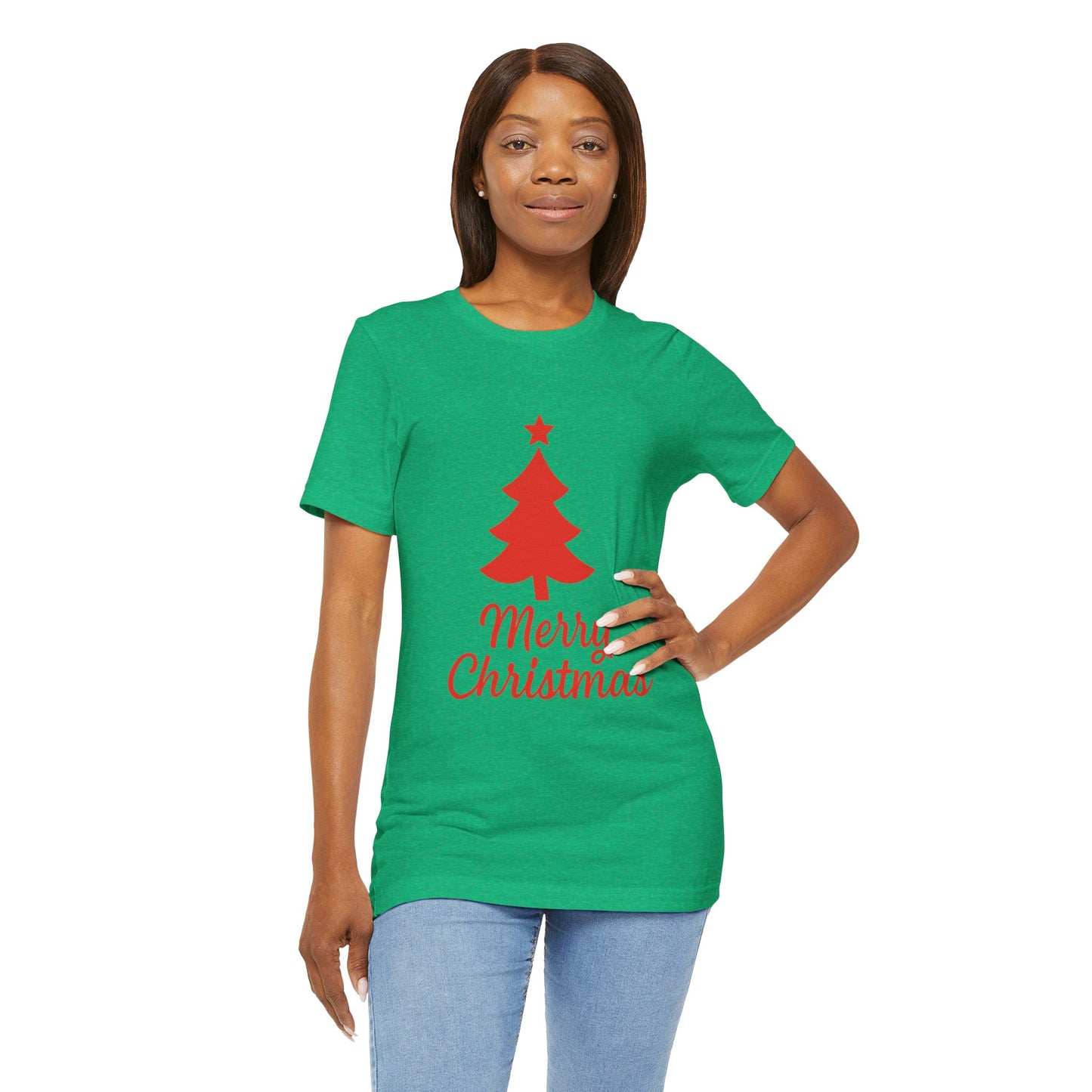 Merry Christmas Unisex Heavy Cotton Tee – Faith-Inspired Holiday Shirt