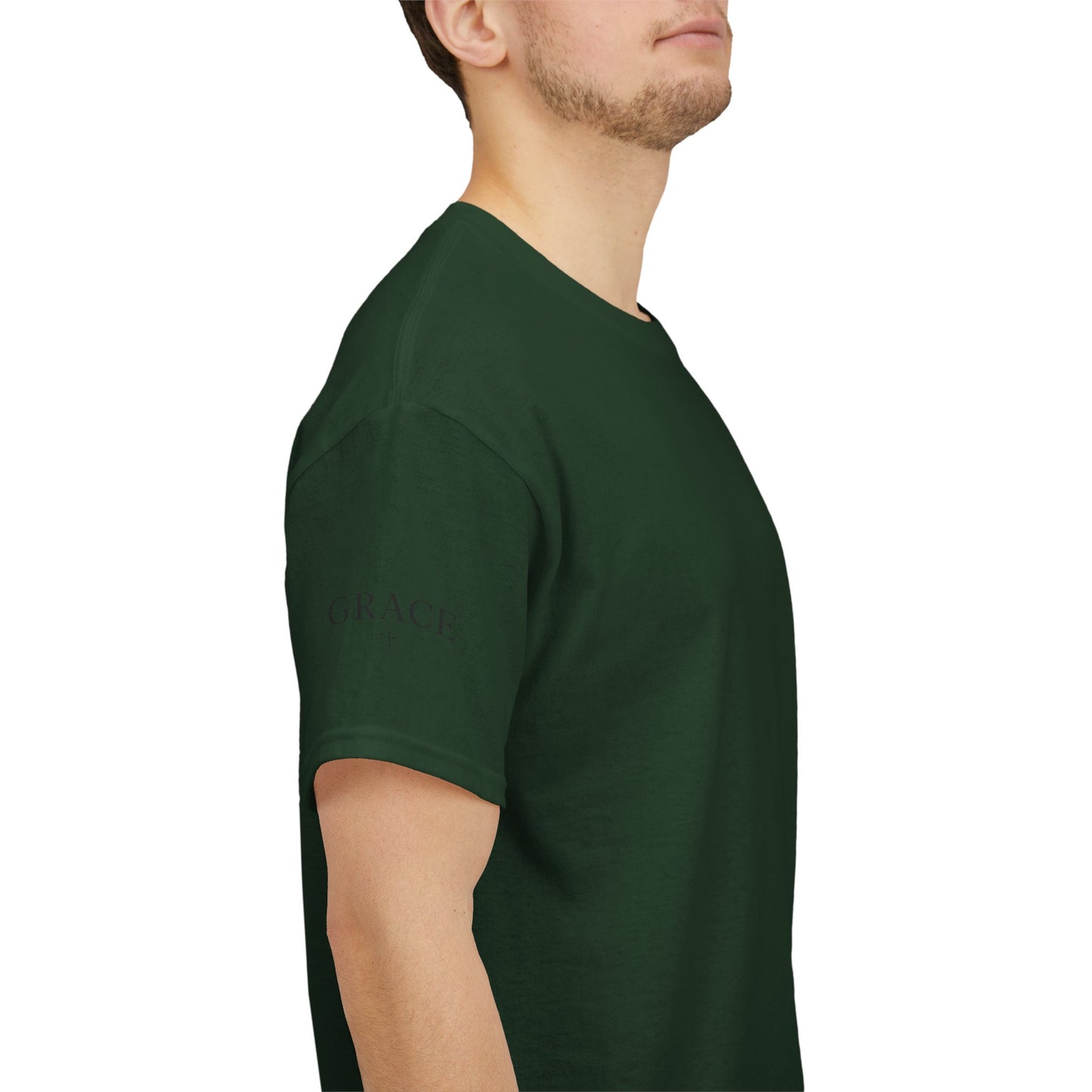 Grace Cross Sleeve Unisex Heavy Cotton T-Shirt | Faith Apparel