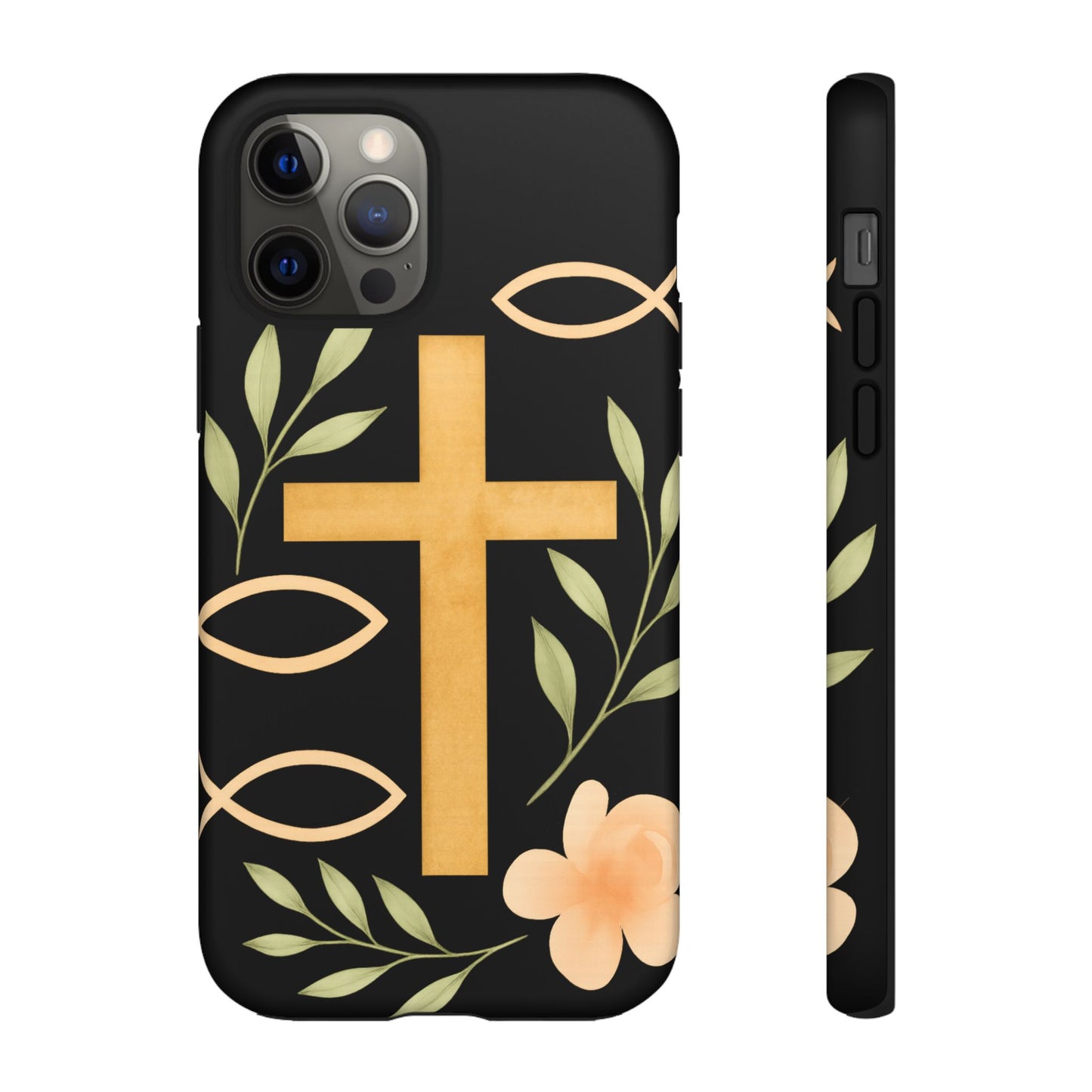Christian Faith Phone Case with Floral Design