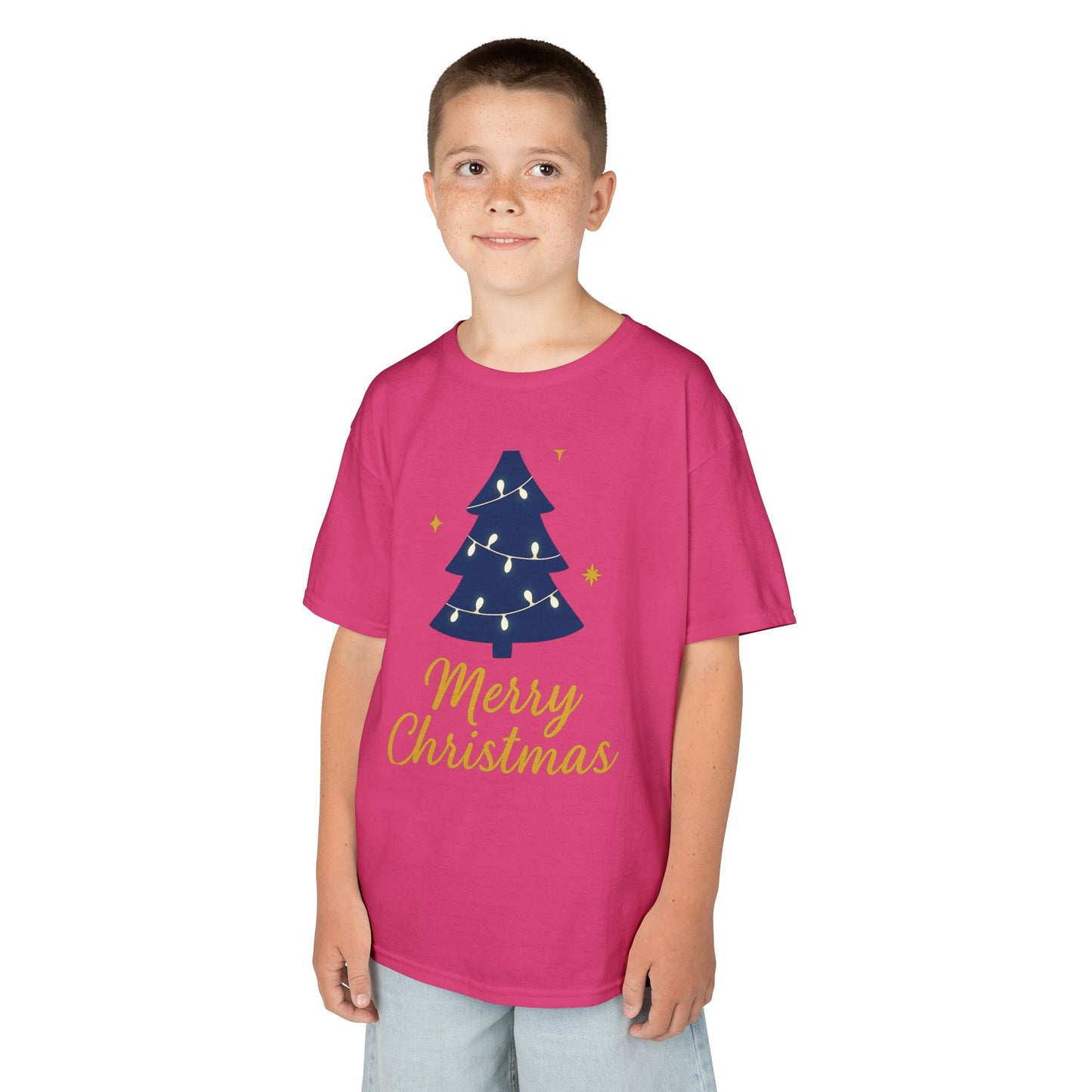 Merry Christmas Kids Heavy Cotton Tee – Christian Holiday Shirt for Children
