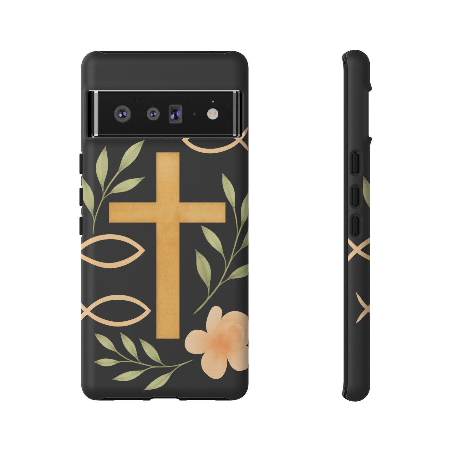 Christian Faith Phone Case with Floral Design
