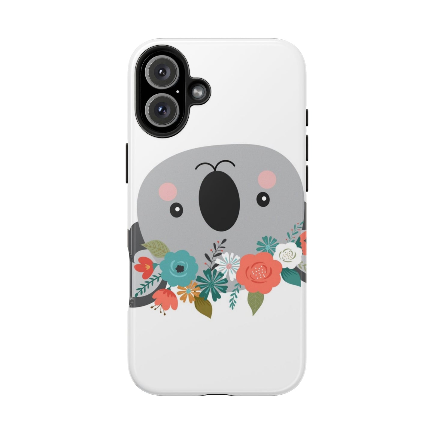 Cute Koala Floral Tough Phone Cases, Smartphone Protection, Nature Lover Gift, Animal Design, Koala Phone Cover