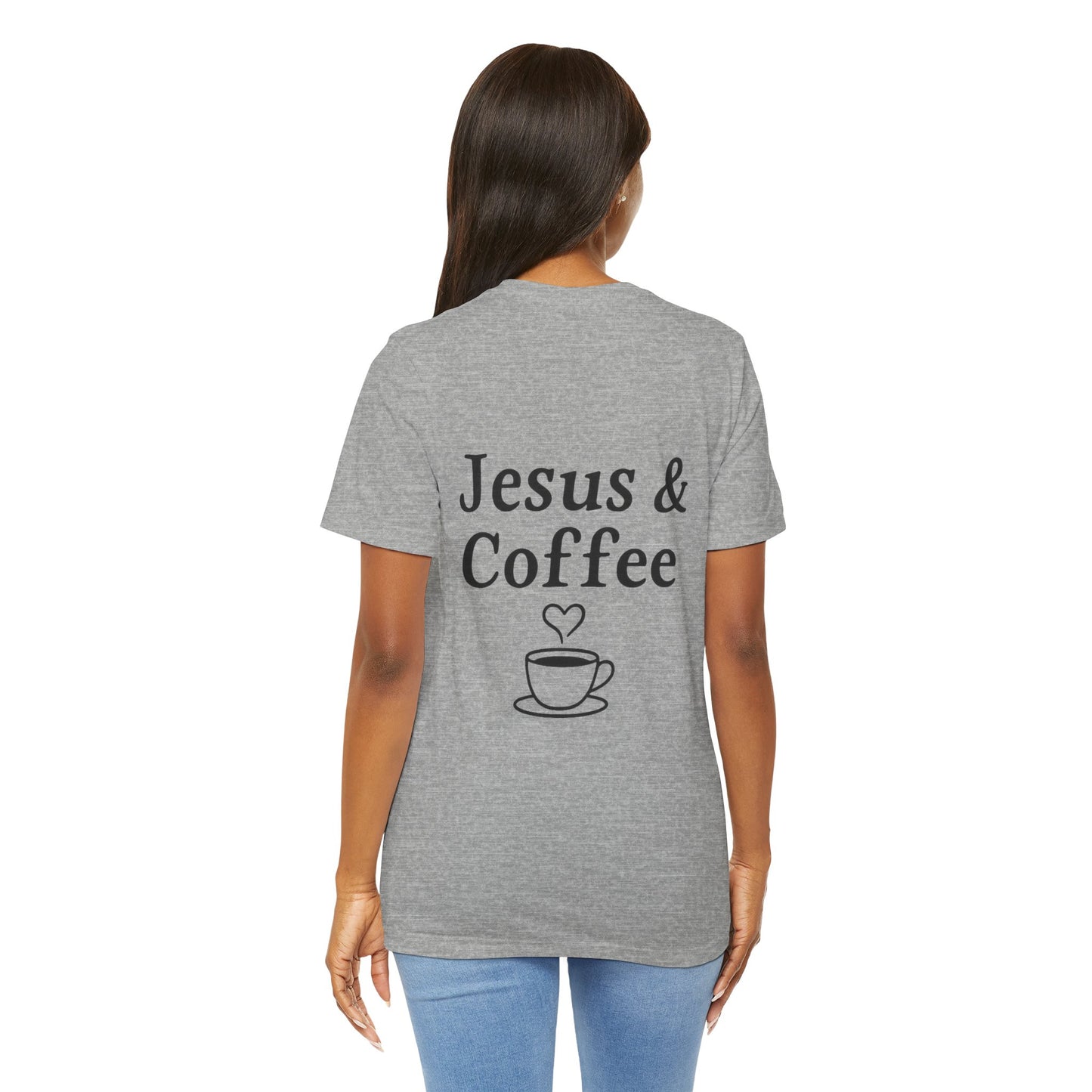 Jesus & Coffee Unisex T-Shirt | Short Sleeve Jersey Tee | Faith