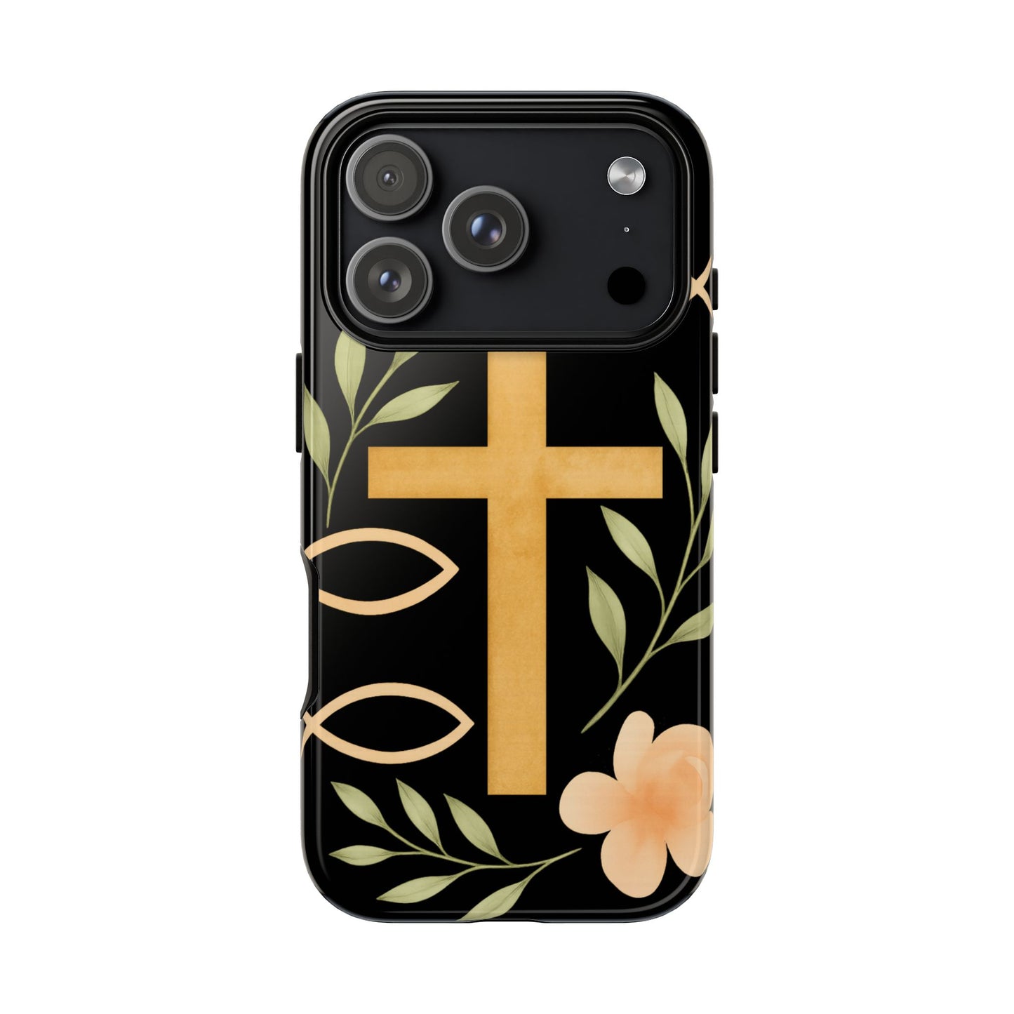 Christian Faith Phone Case with Floral Design