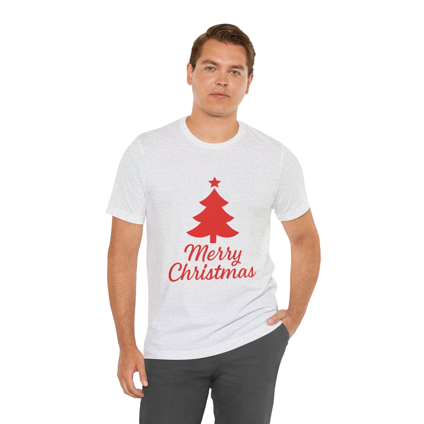 Merry Christmas Unisex Heavy Cotton Tee – Faith-Inspired Holiday Shirt