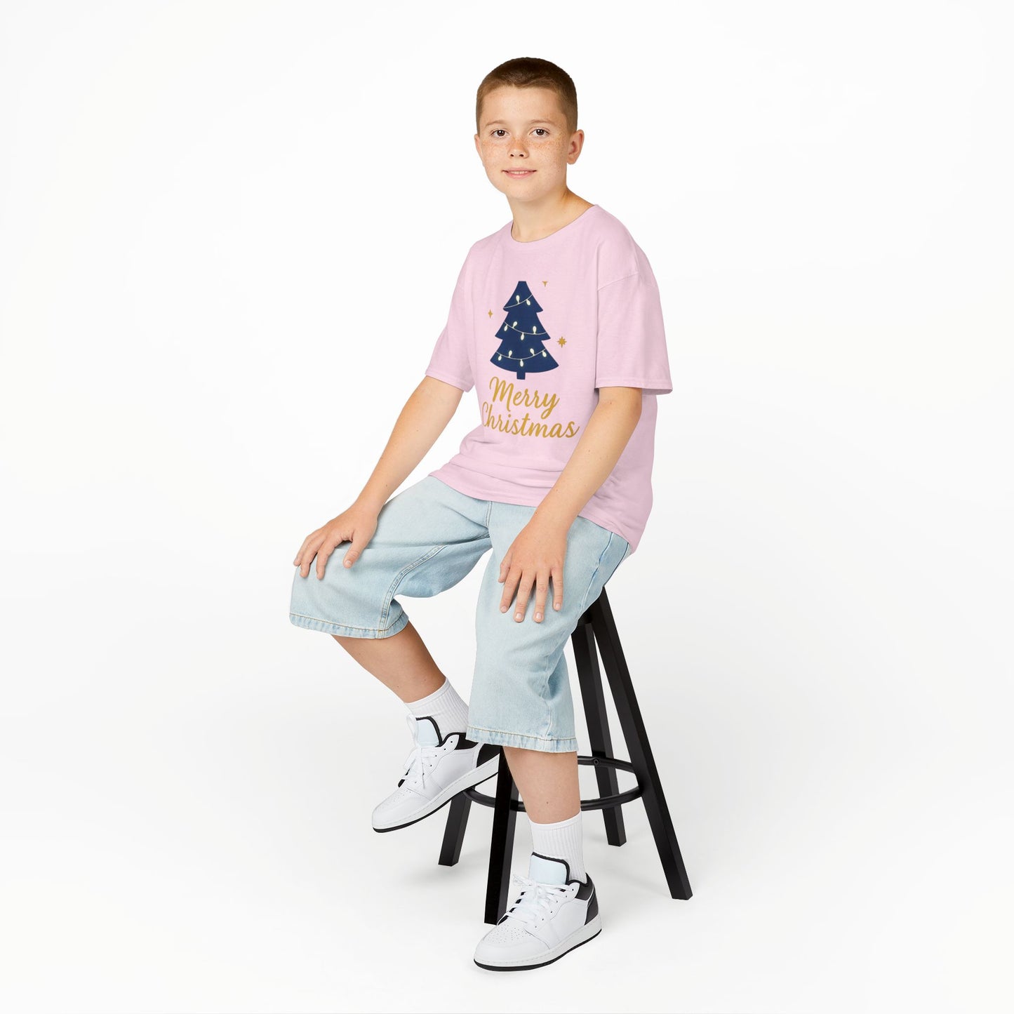 Merry Christmas Kids Heavy Cotton Tee – Christian Holiday Shirt for Children