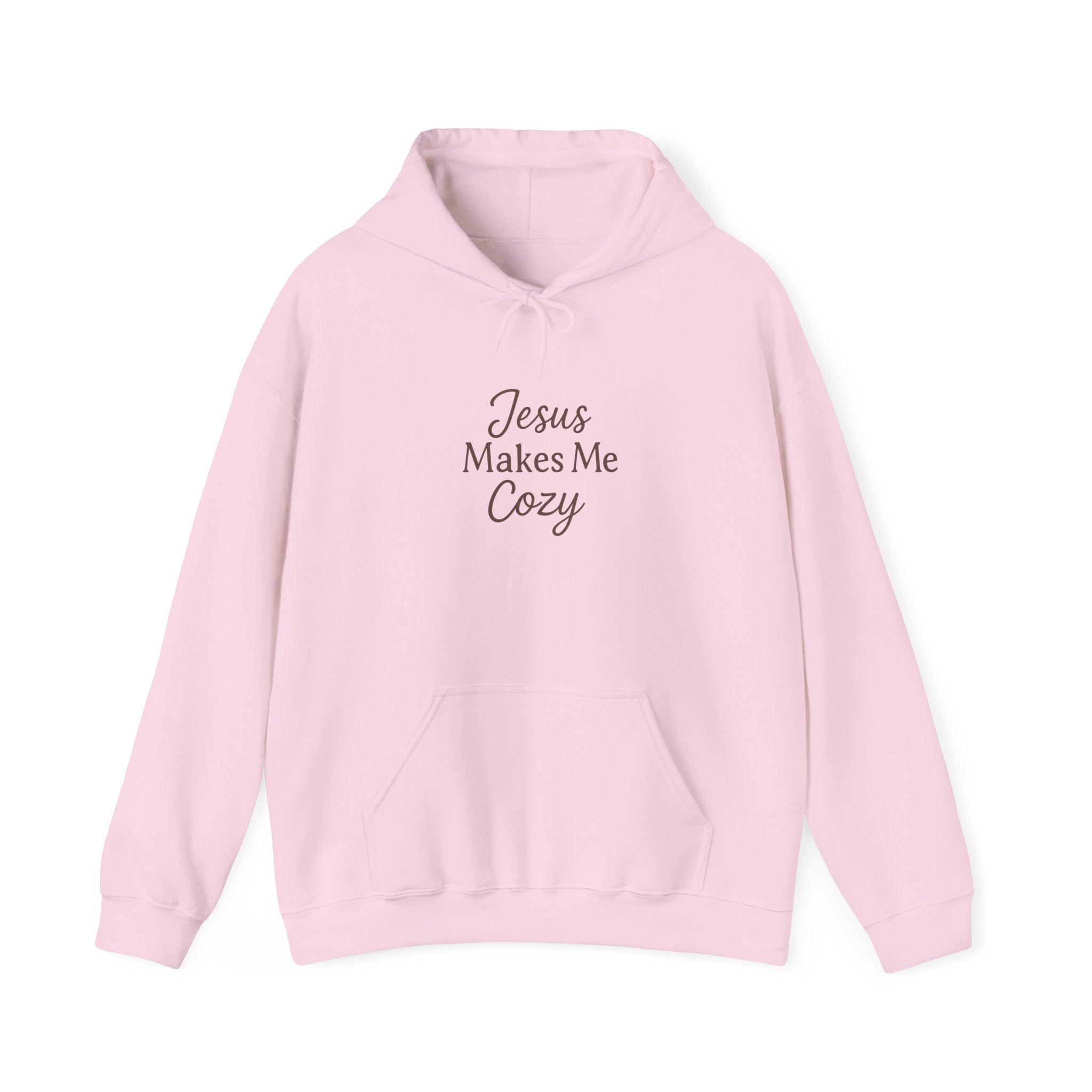 Jesus Makes Me Cozy Hooded Sweatshirt | Christian Faith Hoodie | Lexad Designs I Comfort Pullover