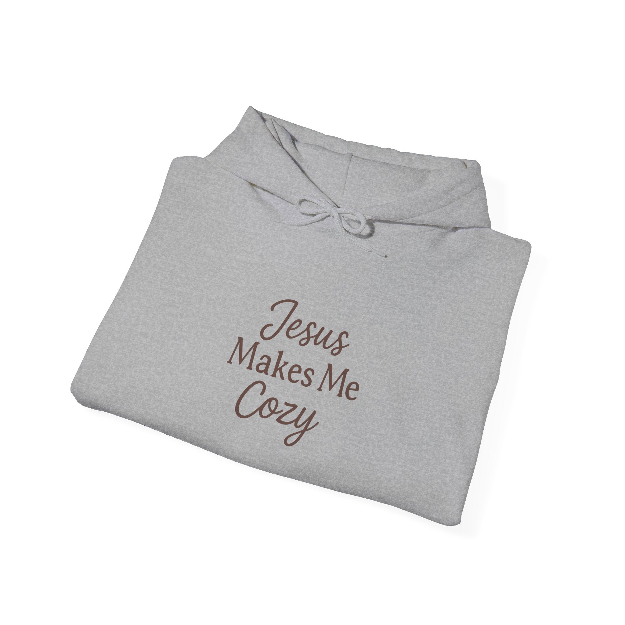 Jesus Makes Me Cozy Hooded Sweatshirt | Christian Faith Hoodie | Lexad Designs I Comfort Pullover