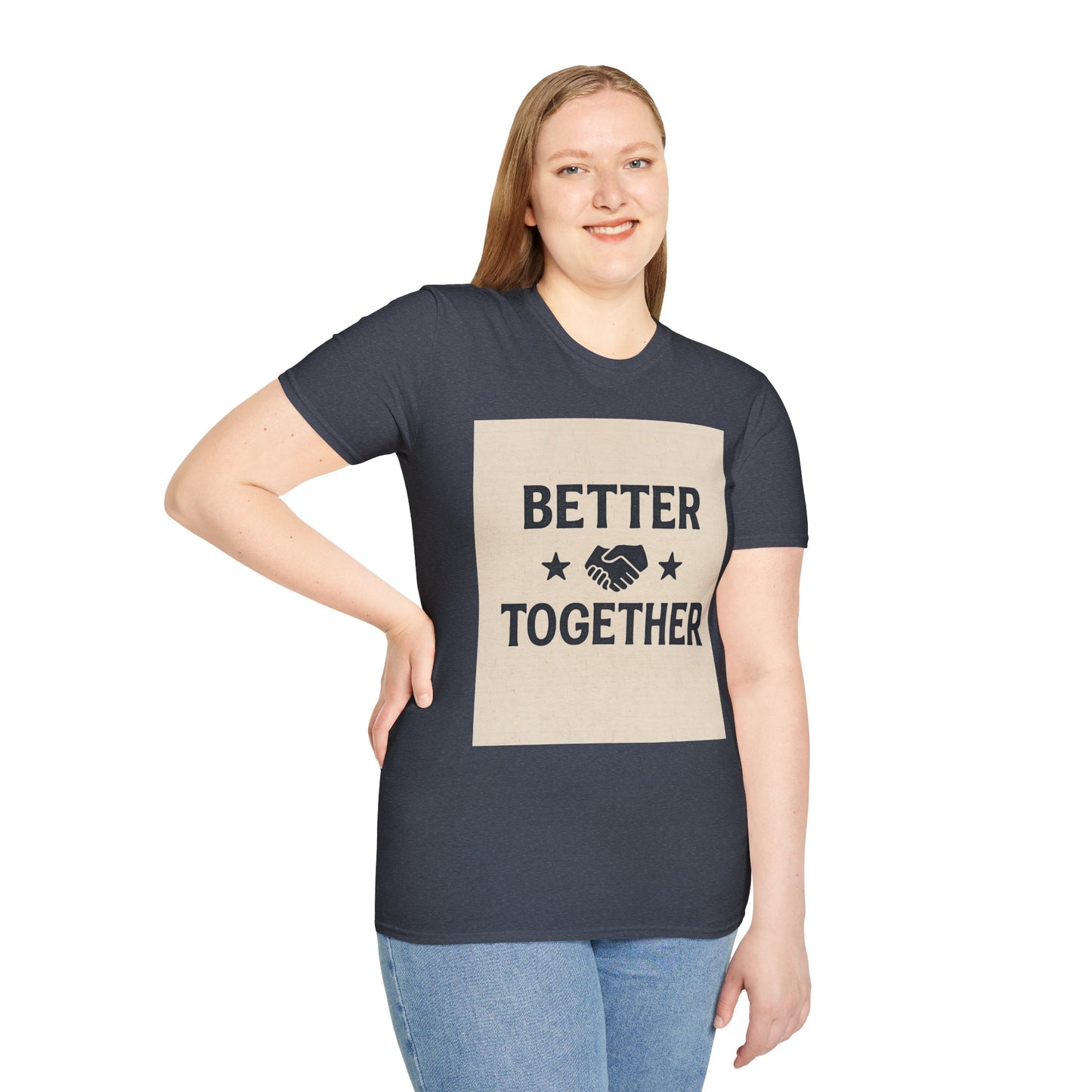 Better Together Unisex Softstyle T-Shirt, Friendship Gift Tee, Couples Matching Shirt, Family Reunion Apparel, Quality Printed Top