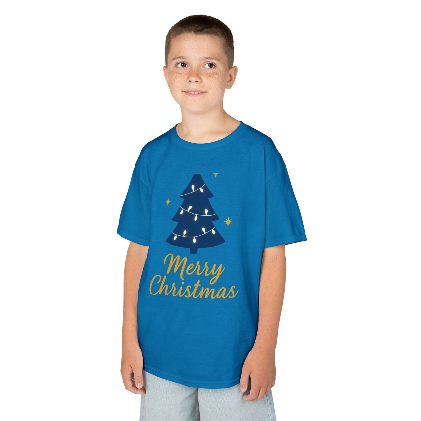 Merry Christmas Kids Heavy Cotton Tee – Christian Holiday Shirt for Children