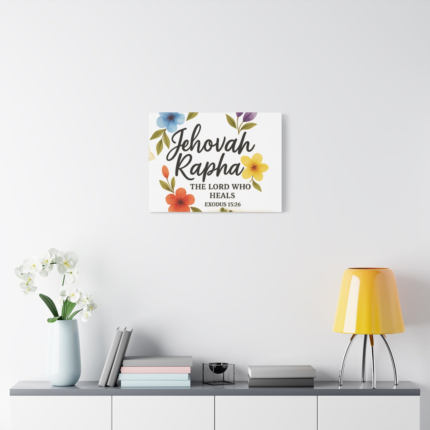 Jehovah Rapha Wall Art – The Lord Who Heals | Exodus 15:26 Christian Decor