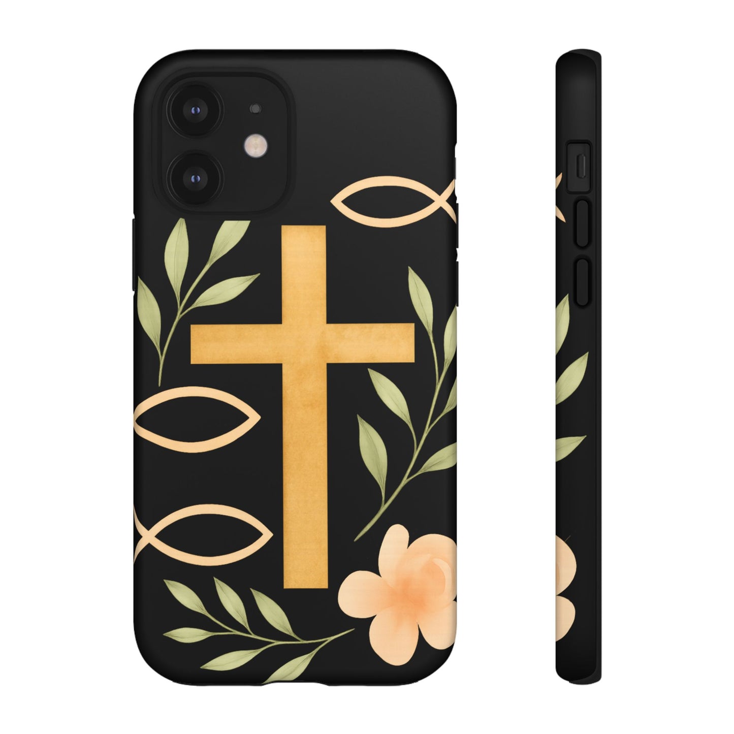 Christian Faith Phone Case with Floral Design