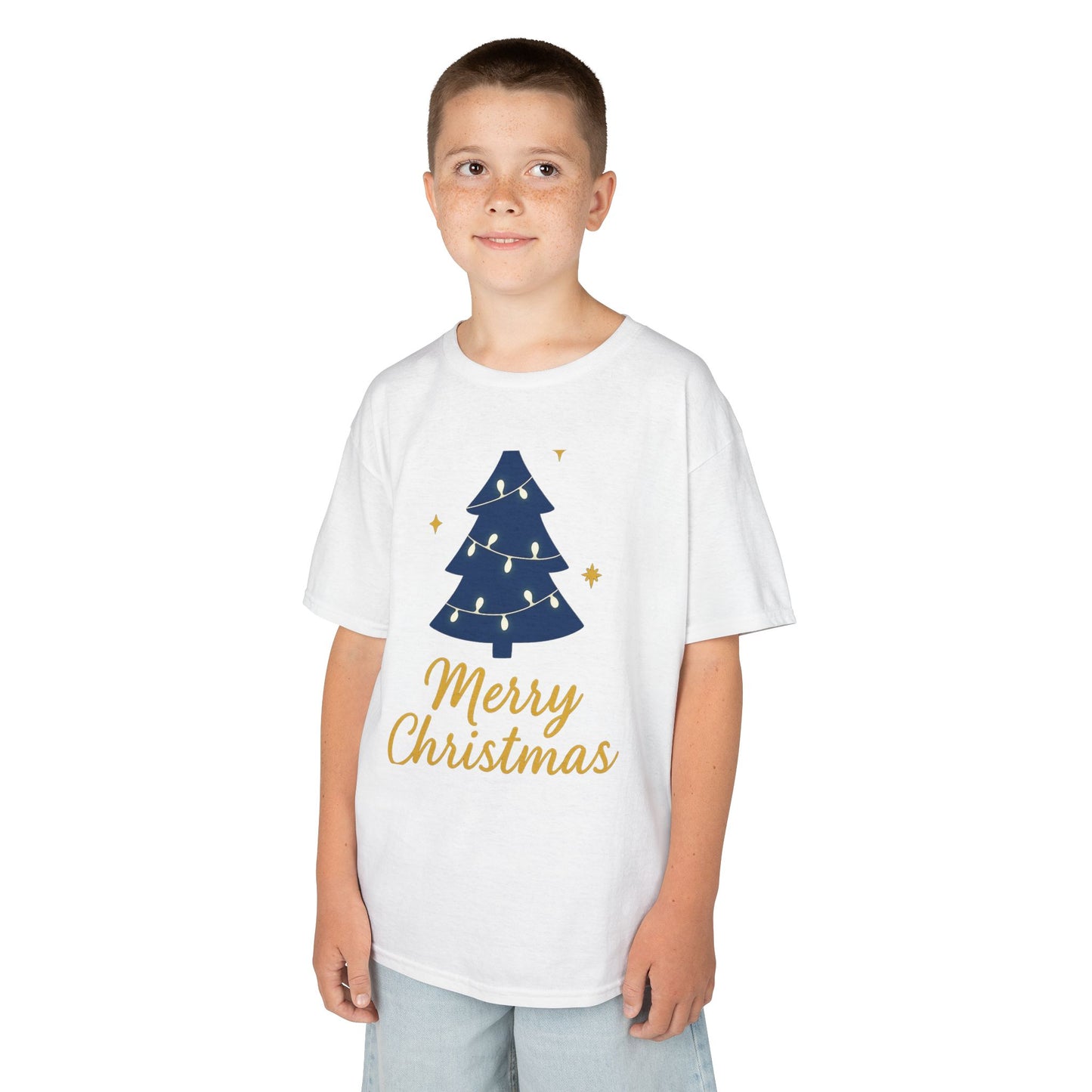 Merry Christmas Kids Heavy Cotton Tee – Christian Holiday Shirt for Children