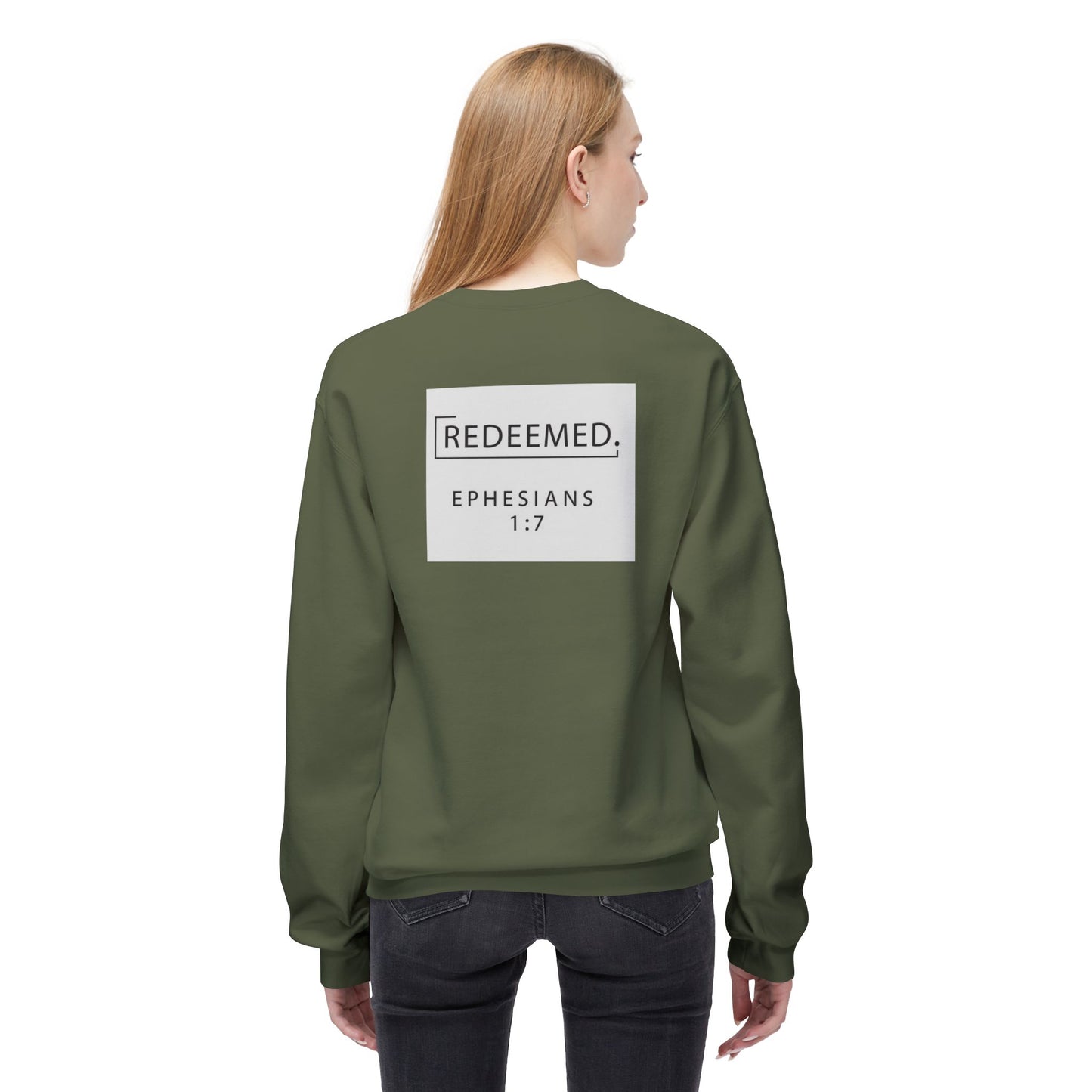 “Redemed” Crewneck Sweatshirt – Unisex Christian Apparel