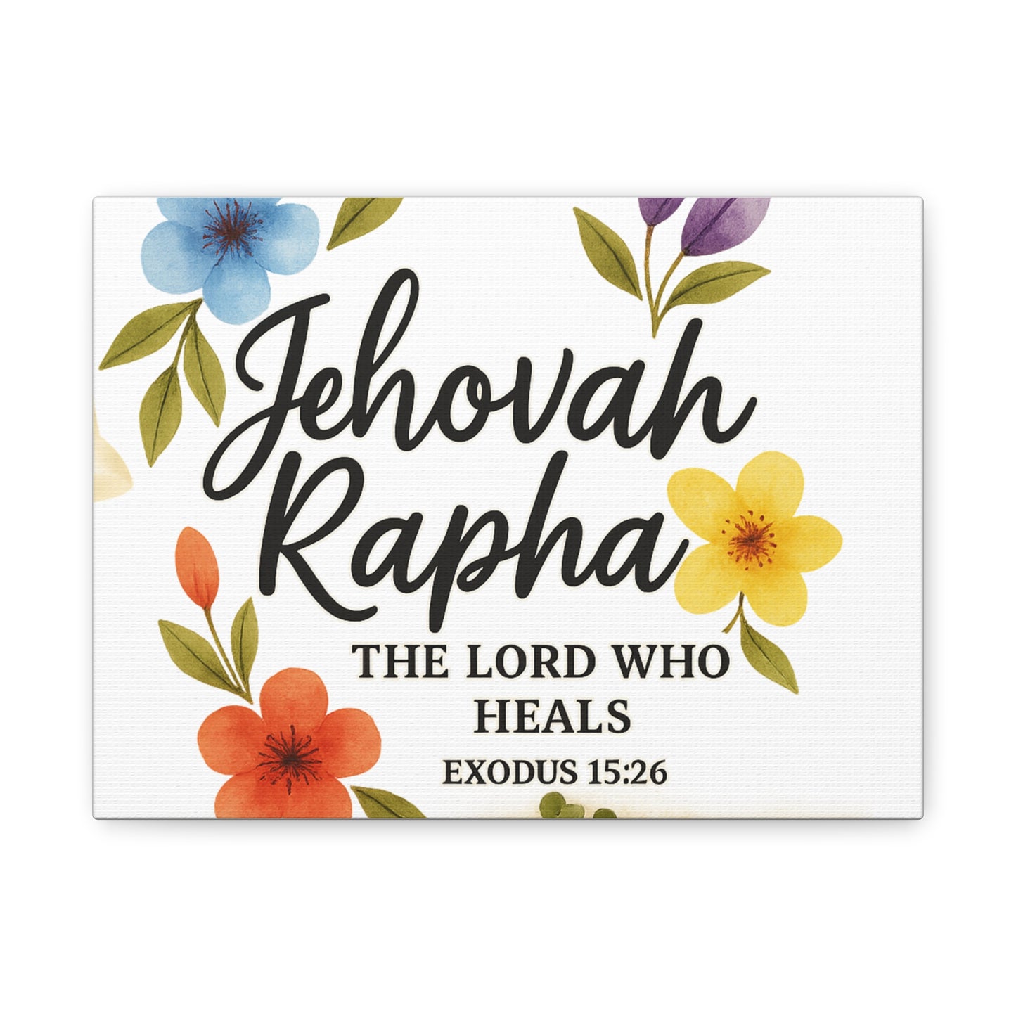 Jehovah Rapha Wall Art – The Lord Who Heals | Exodus 15:26 Christian Decor