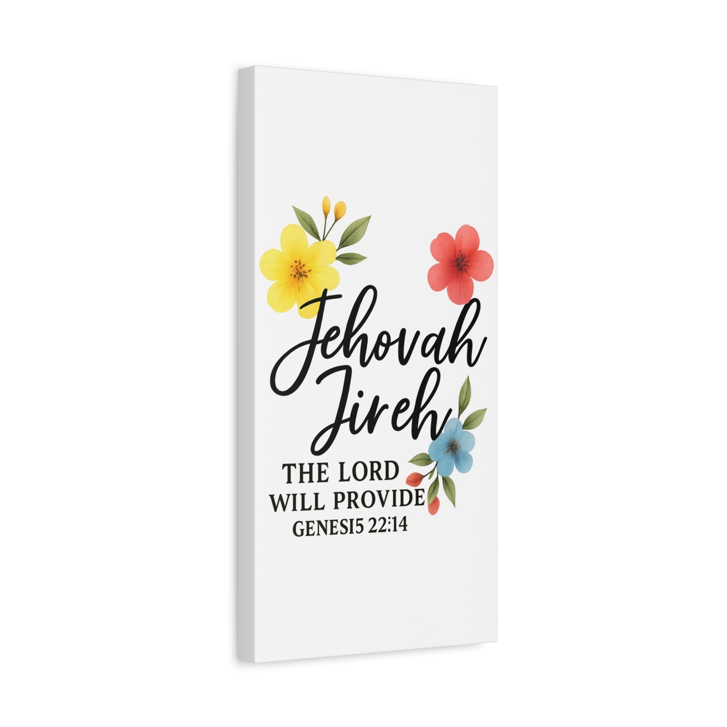 Jehova Jireh Wall Art – Genesis 24:14 Scripture Print for Home Decor Matte Canvas, Stretched, 1.25"