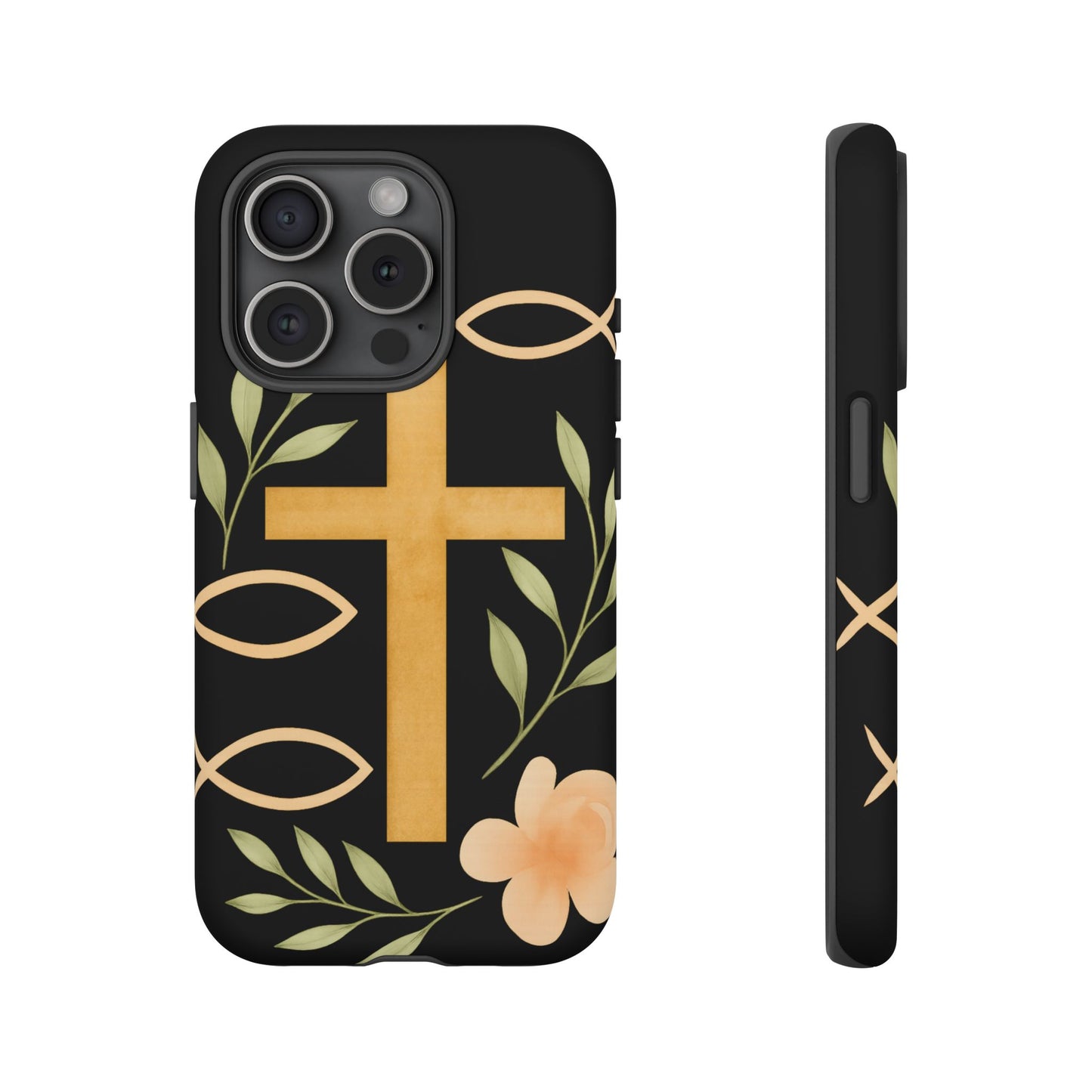 Christian Faith Phone Case with Floral Design