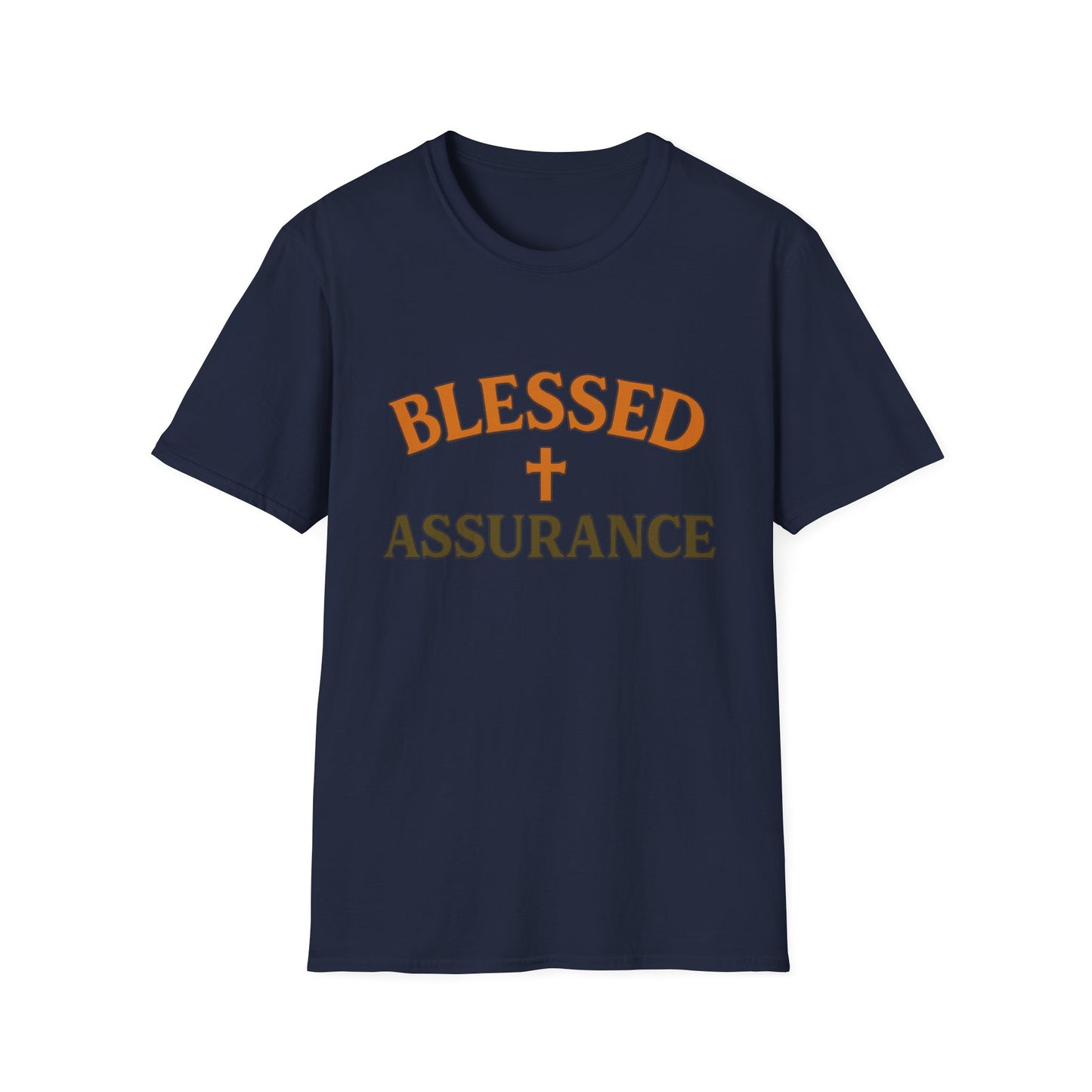 Blessed Assurance Christian T-Shirt – Softstyle Hymn-Inspired Faith Tee for Women & Men.