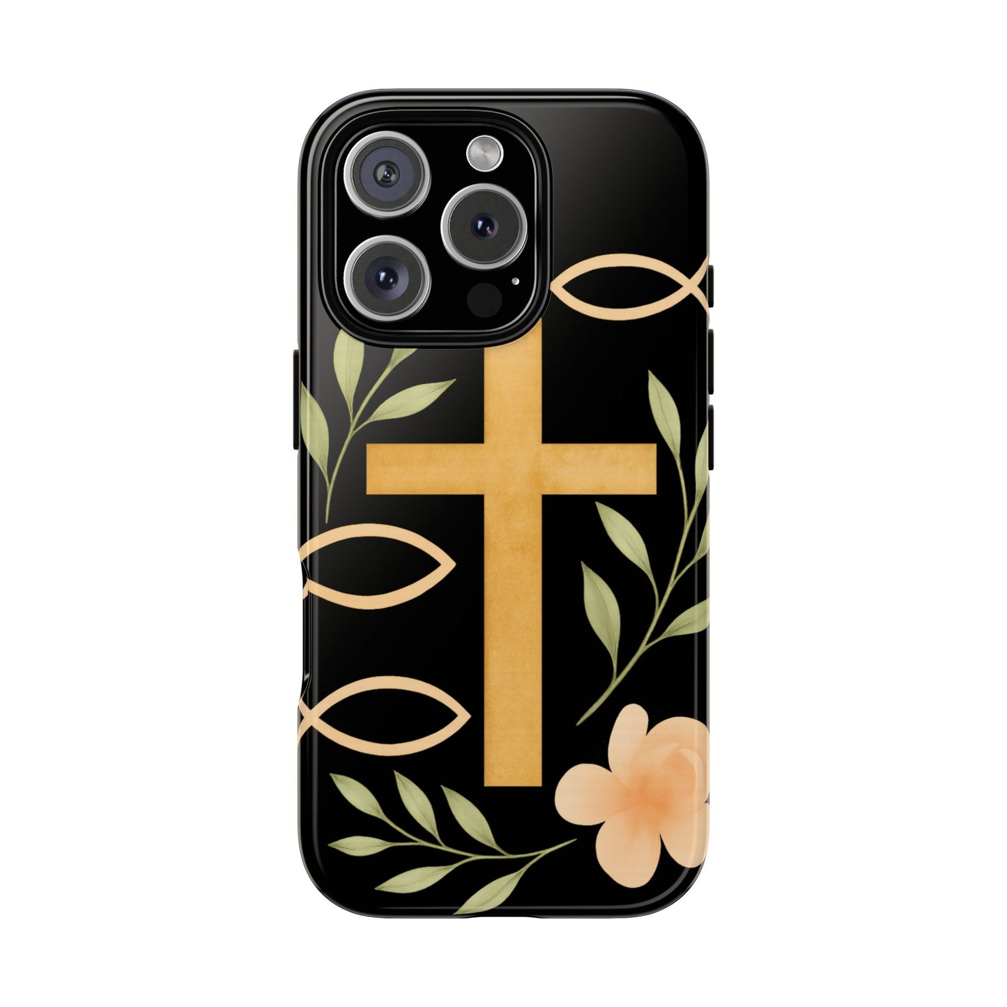 Christian Faith Phone Case with Floral Design