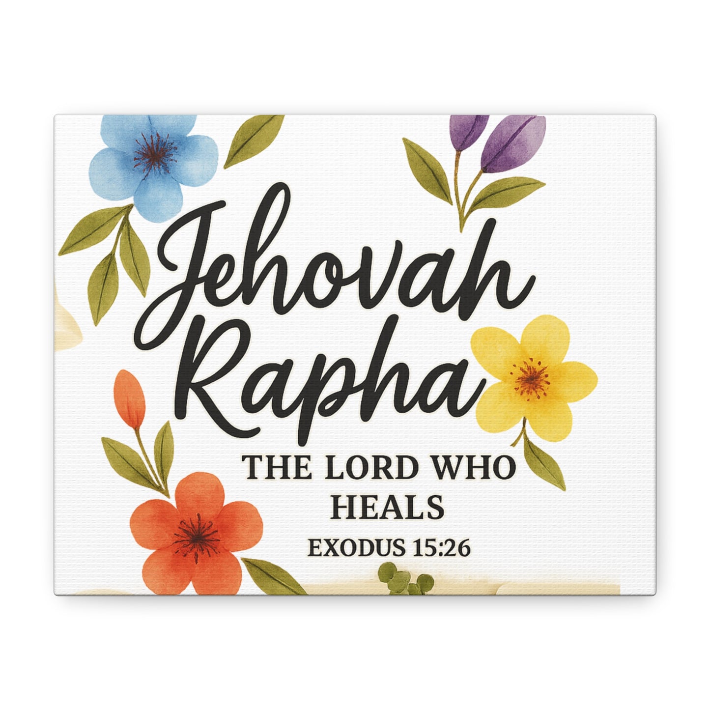 Jehovah Rapha Wall Art – The Lord Who Heals | Exodus 15:26 Christian Decor