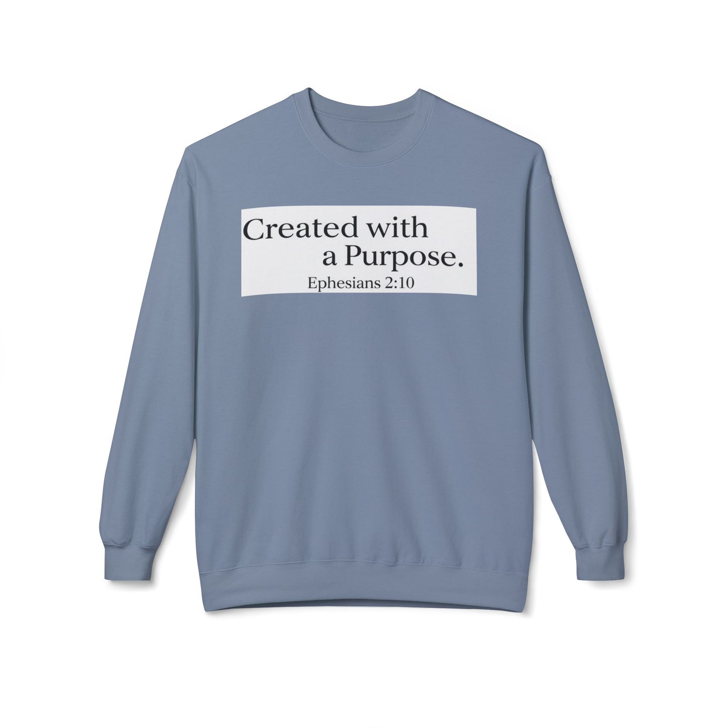 Unisex Inspirational Sweatshirt - Created with a Purpose, Ephesians 2:10, Cozy Gift for Faith Lovers, Casual Wear, Christian Apparel, [...]