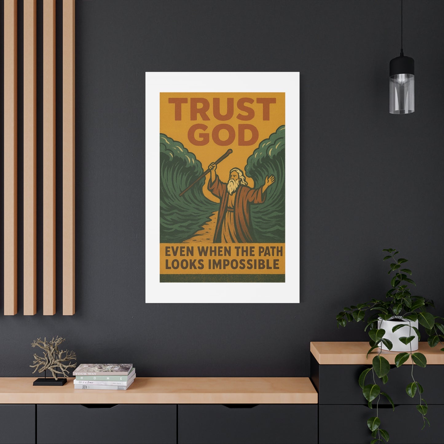Moses and the Red Sea Wall Art | Faith-Inspired Christian Home Decor.