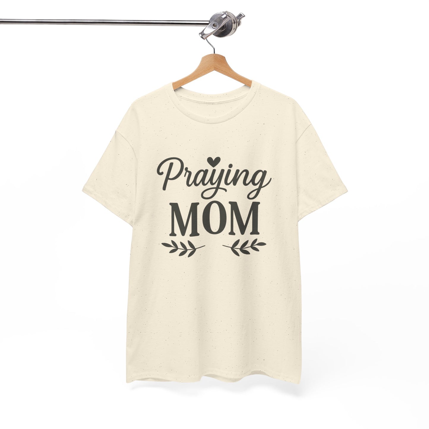 Praying Mom Unisex Heavy Cotton Tee – Christian Faith Shirt for Moms | Bold & Blessed Apparel