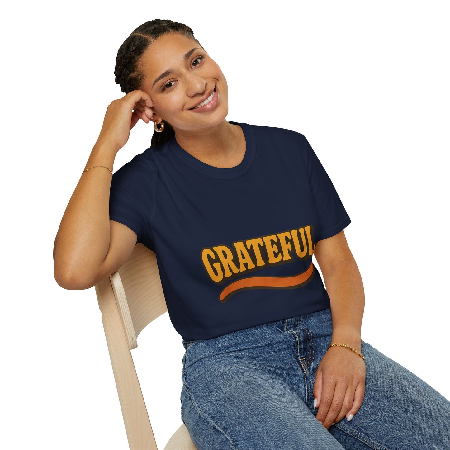 Grateful Softstyle Christian T-Shirt – Faith-Inspired Affirmation Tee for Women & Men