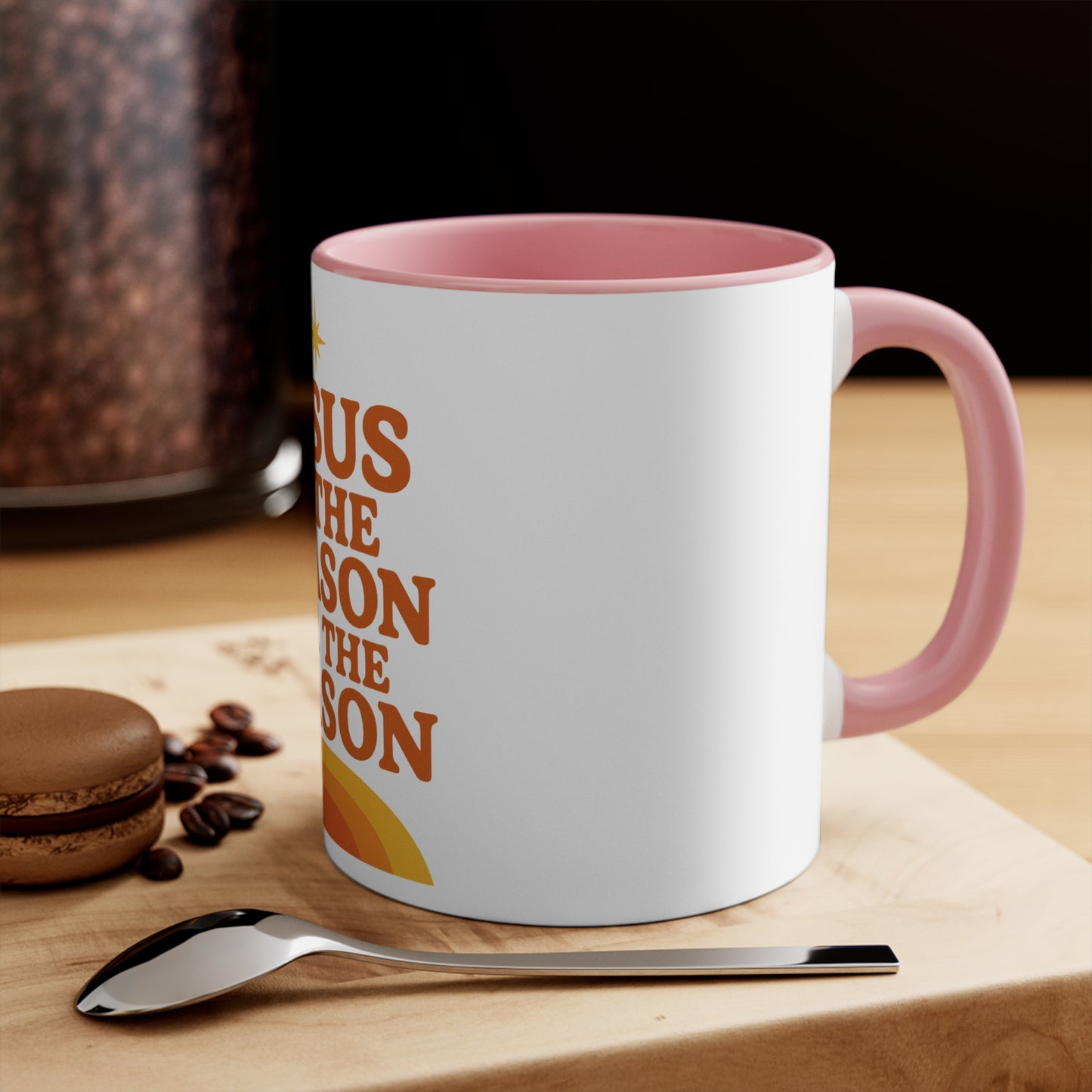 Christmas Accent Mug - "Jesus is the Reason for the Season"