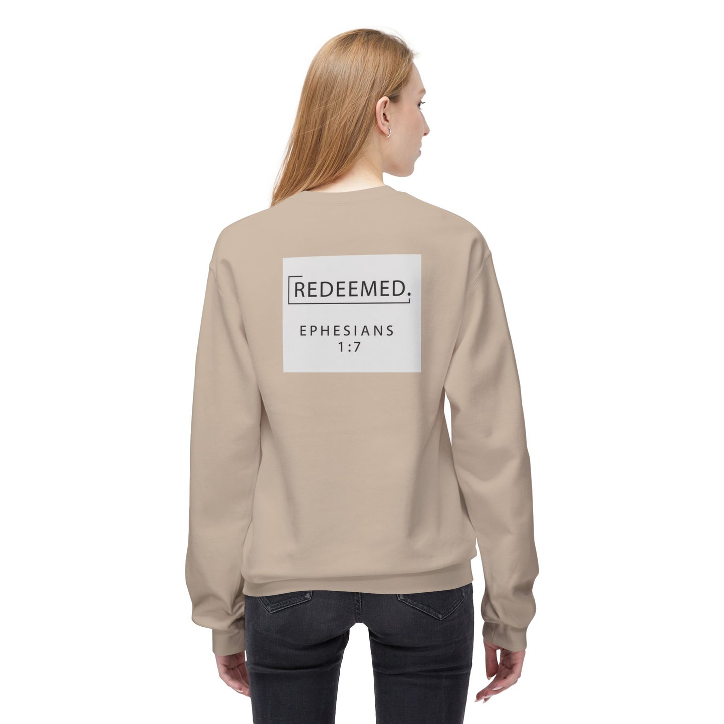 “Redemed” Crewneck Sweatshirt – Unisex Christian Apparel