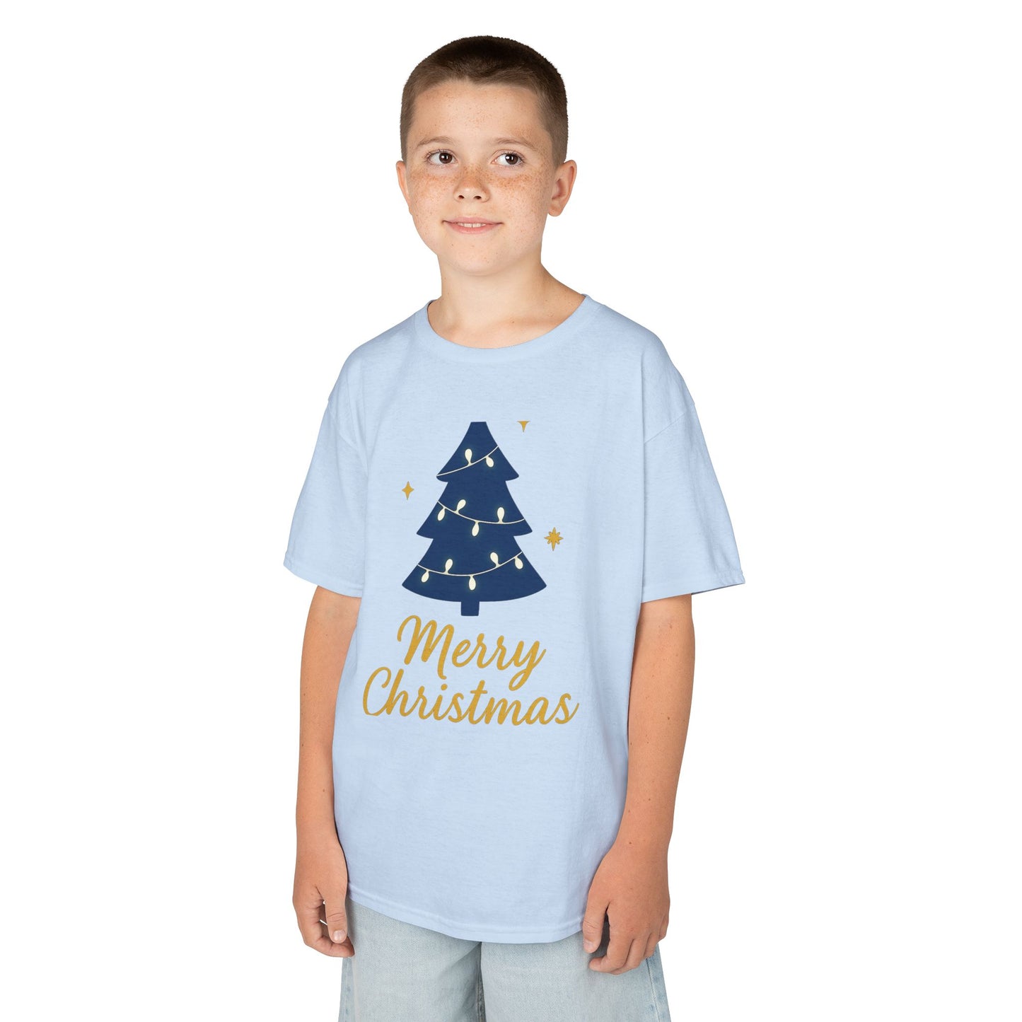 Merry Christmas Kids Heavy Cotton Tee – Christian Holiday Shirt for Children