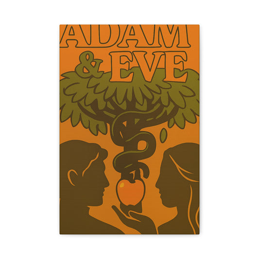 Adam and Eve Vintage Bible Art – Christian Creation Story Print for Home or Church Decor