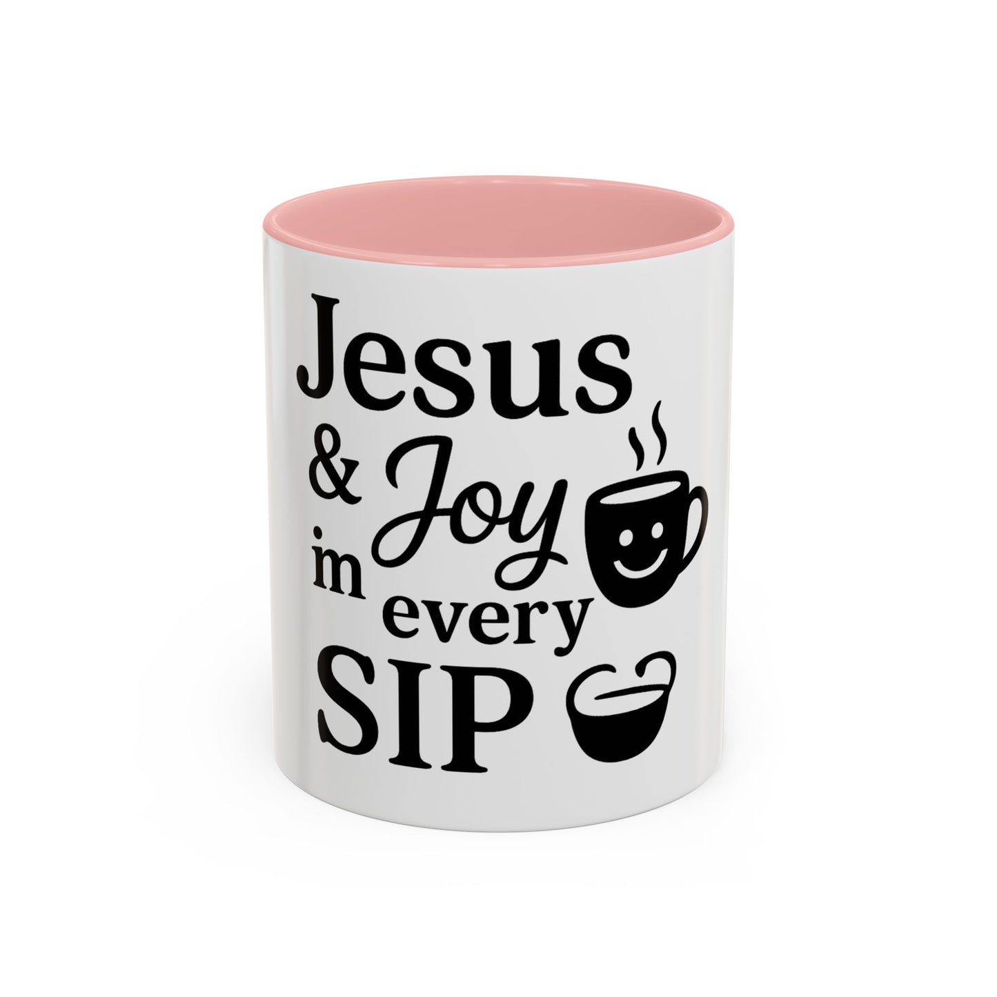 Jesus & Joy in Every Sip Christian Mug – Inspirational Faith Drinkware
