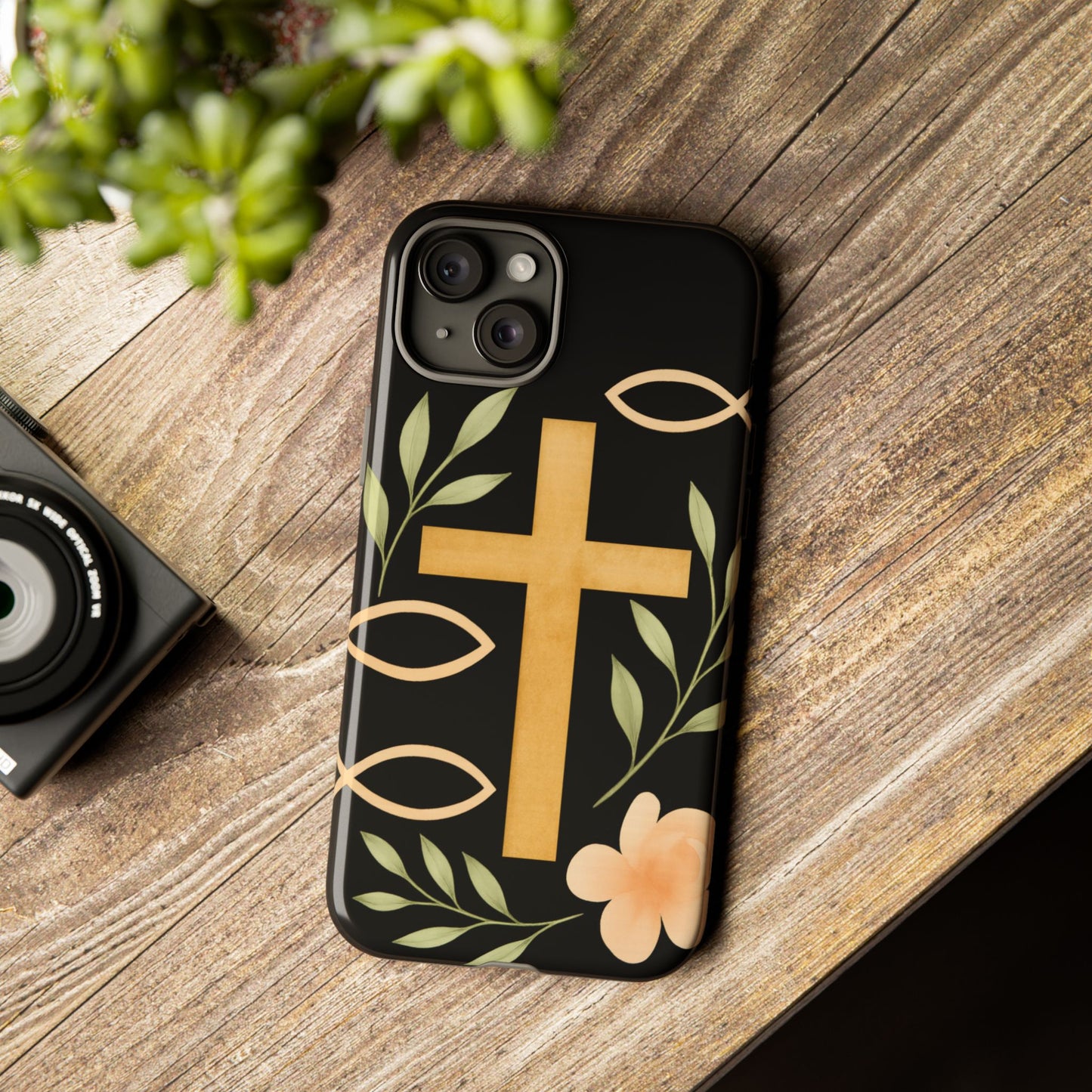Christian Faith Phone Case with Floral Design