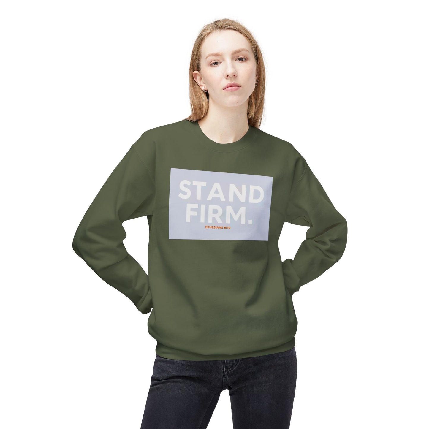 “Stand firm” Crewneck Sweatshirt – Unisex Christian Apparel