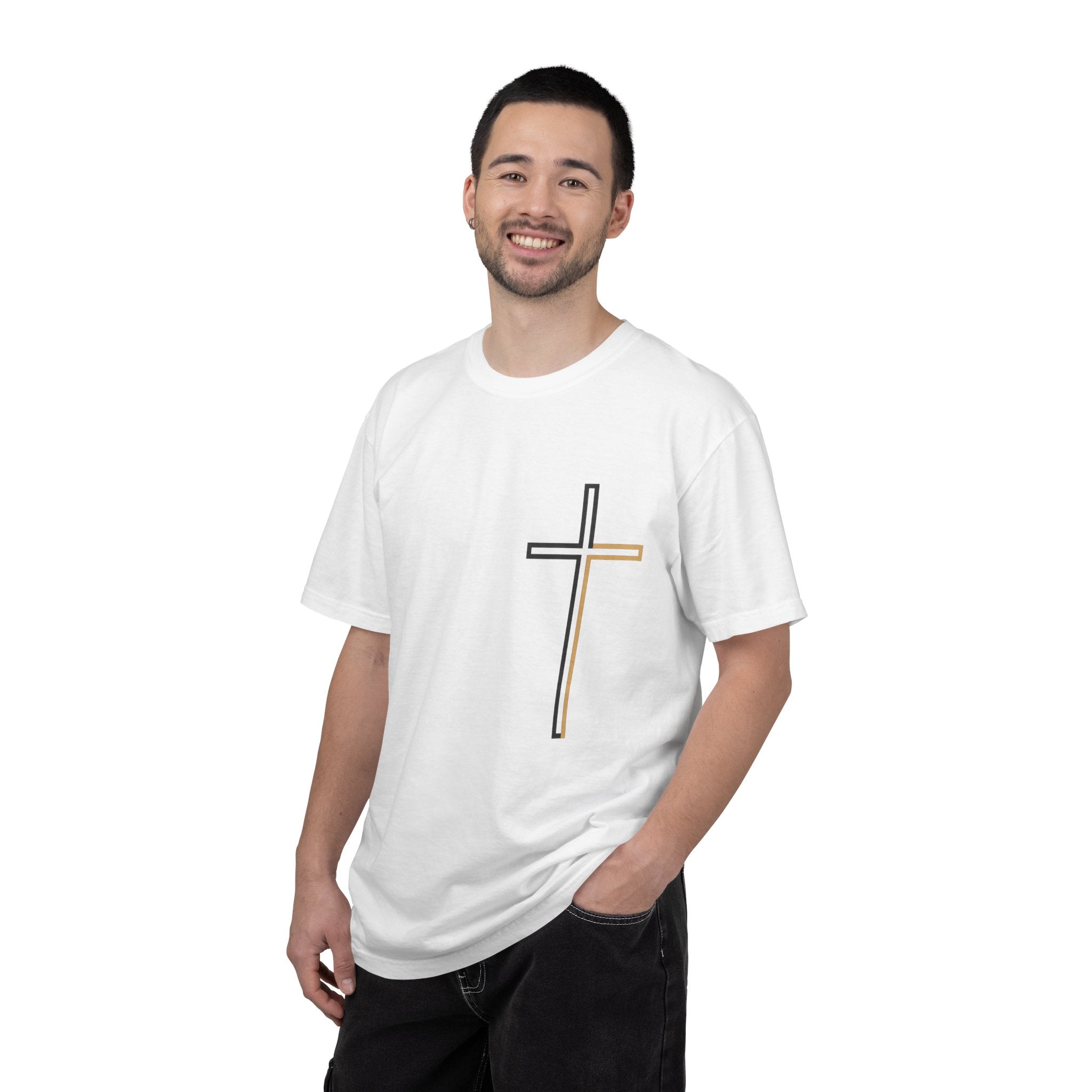 Christian Cross T-Shirt — “There Is Power in the Name of Jesus” Faith Tee | Premium Inspirational Shirt by Lexad Designs