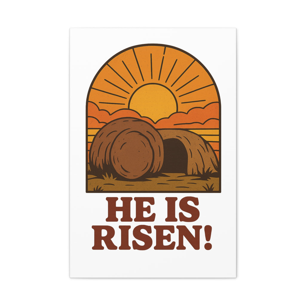 He Is Risen Wall Art | Empty Tomb Christian Poster | Easter Resurrection Morning Home Decor
