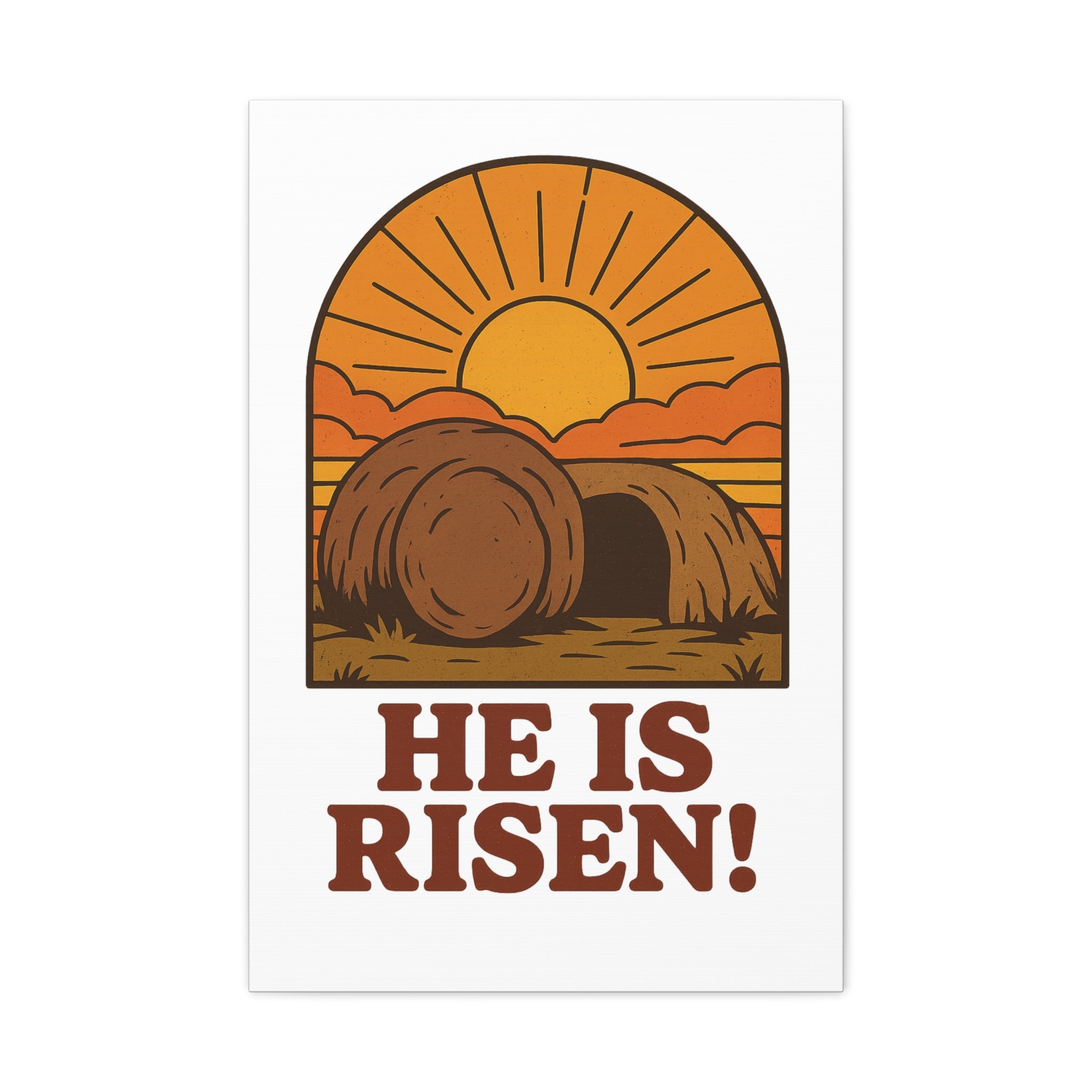 He Is Risen Wall Art | Empty Tomb Christian Poster | Easter Resurrection Morning Home Decor