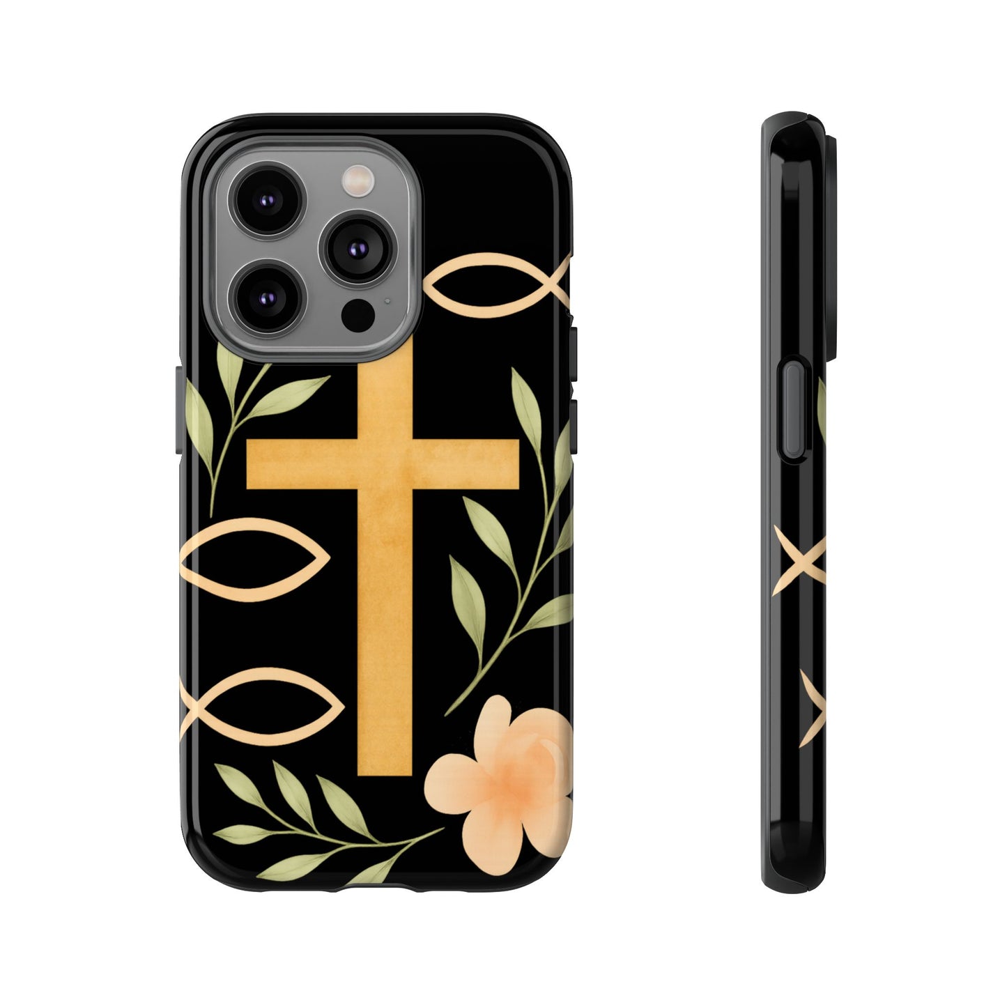 Christian Faith Phone Case with Floral Design