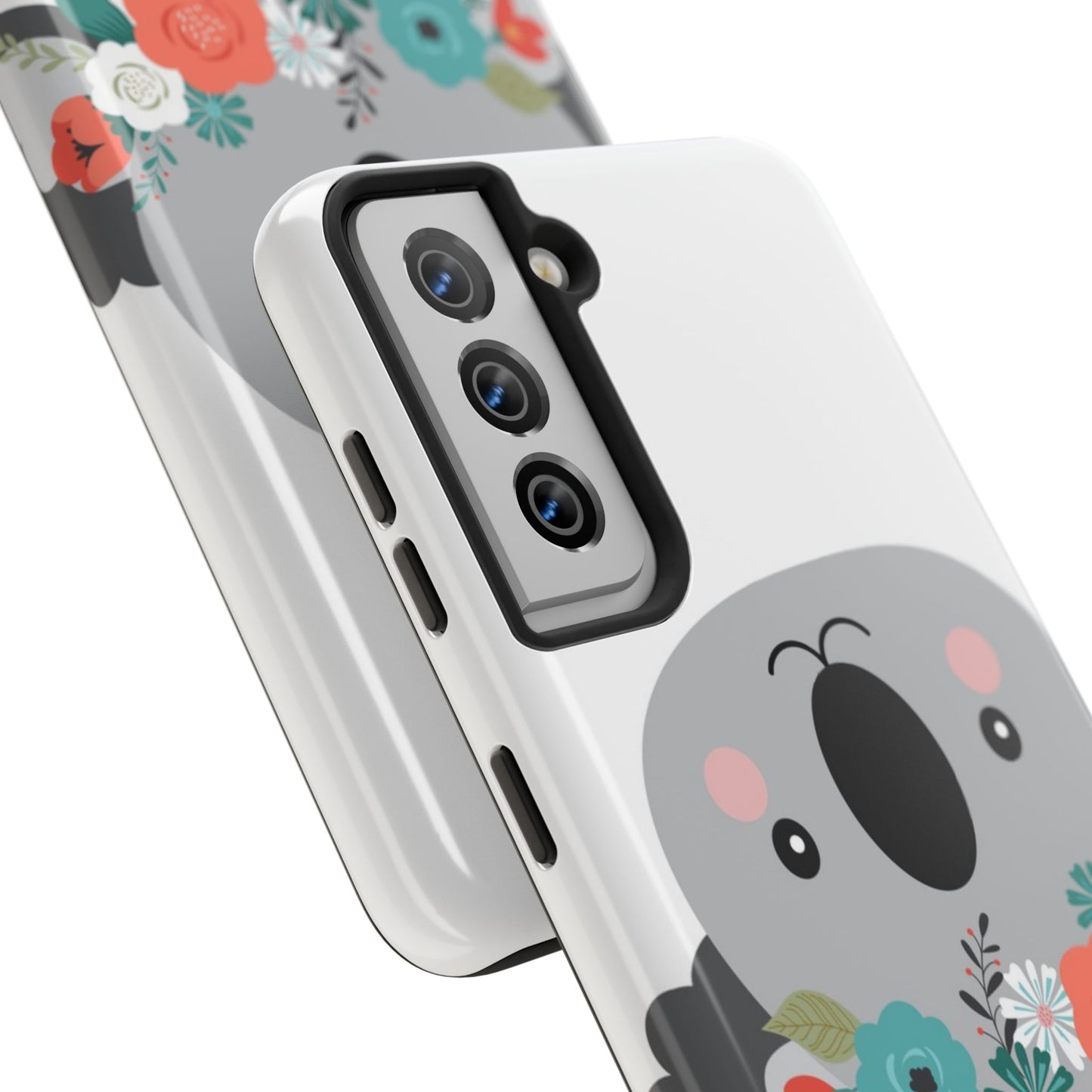 Cute Koala Floral Tough Phone Cases, Smartphone Protection, Nature Lover Gift, Animal Design, Koala Phone Cover