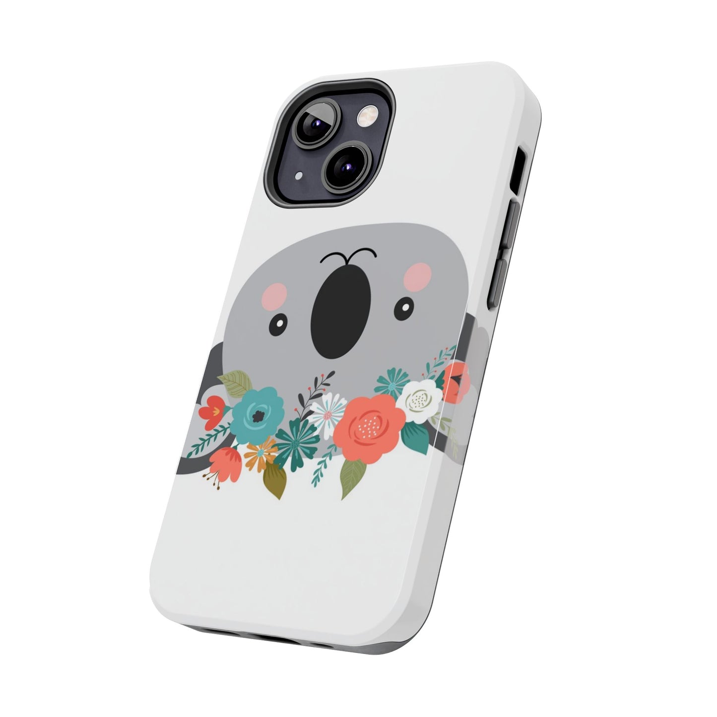 Cute Koala Floral Tough Phone Cases, Smartphone Protection, Nature Lover Gift, Animal Design, Koala Phone Cover