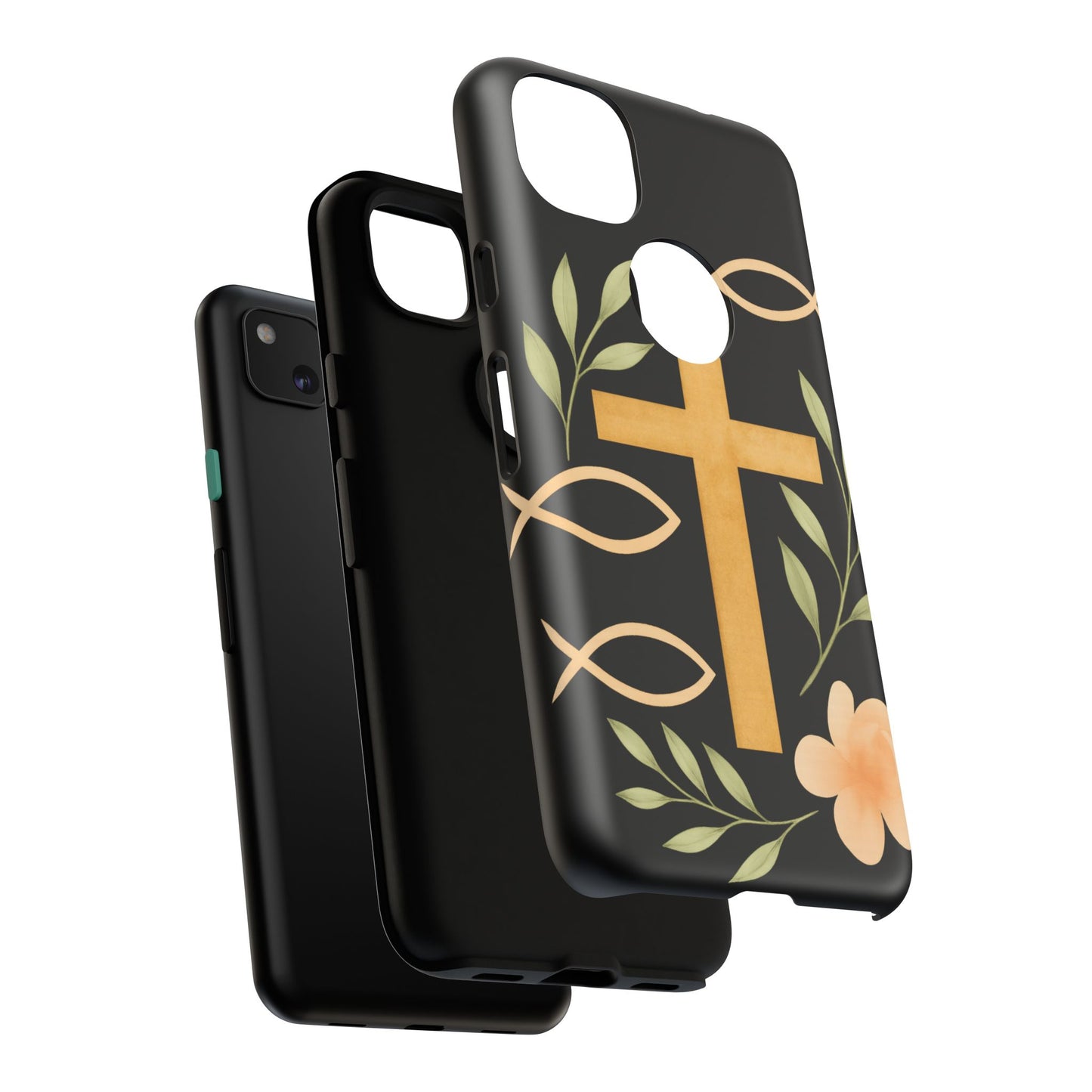 Christian Faith Phone Case with Floral Design