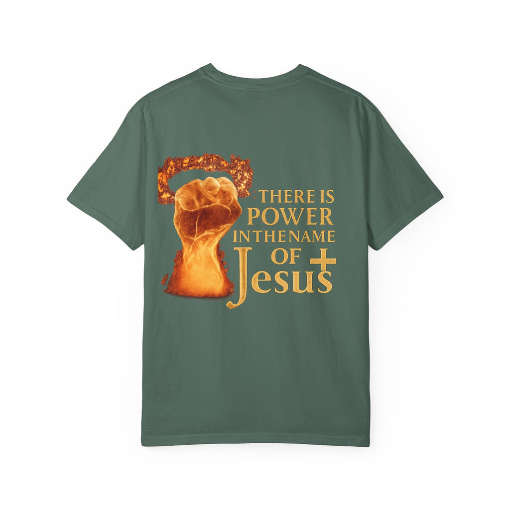 Christian Cross T-Shirt — “There Is Power in the Name of Jesus” Faith Tee | Premium Inspirational Shirt by Lexad Designs