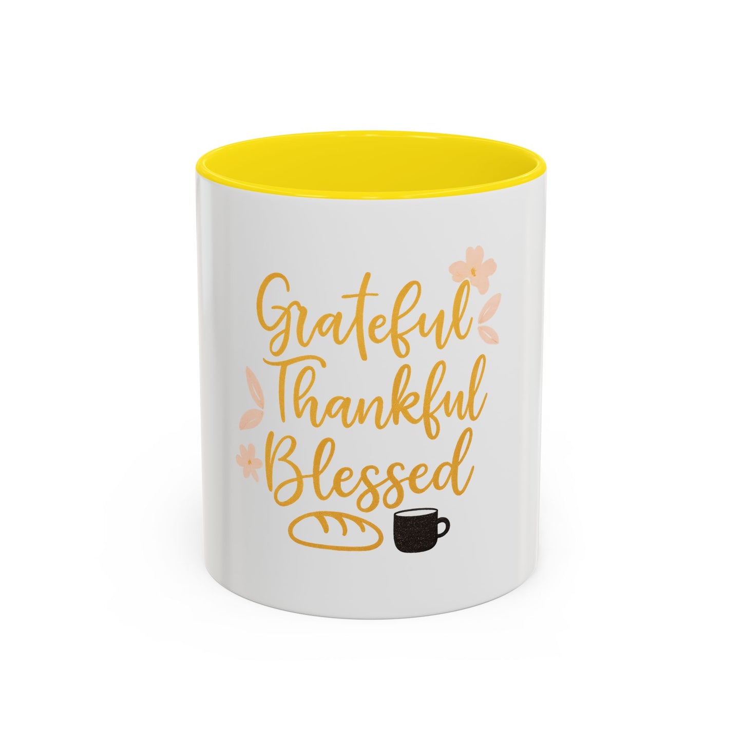 Grateful Thankful Blessed Mug | Coffee Mug for Inspirational Gifts, Office Decor, Housewarming Gift, Motivational Drinkware
