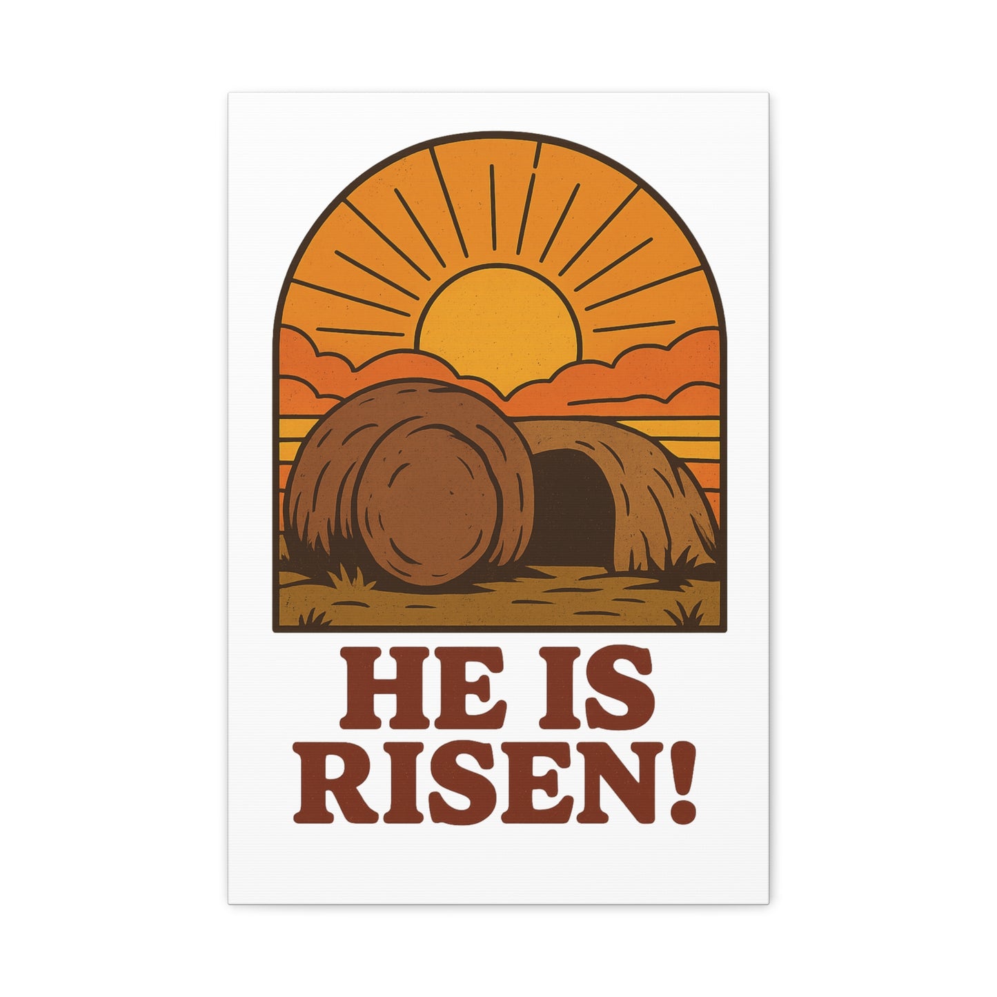 He Is Risen Wall Art | The Empty Tomb Christian Poster – Resurrection Morning Decor.