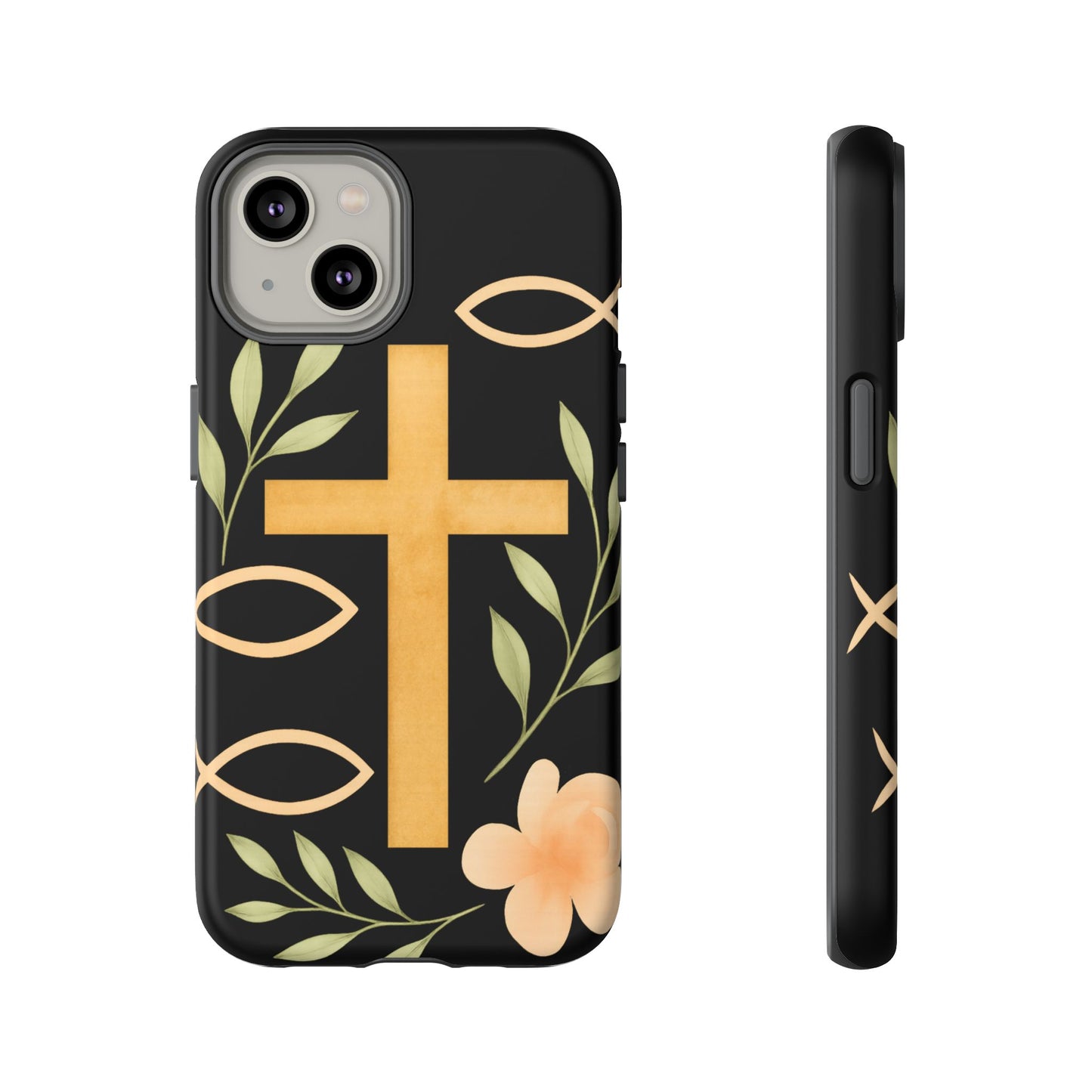 Christian Faith Phone Case with Floral Design
