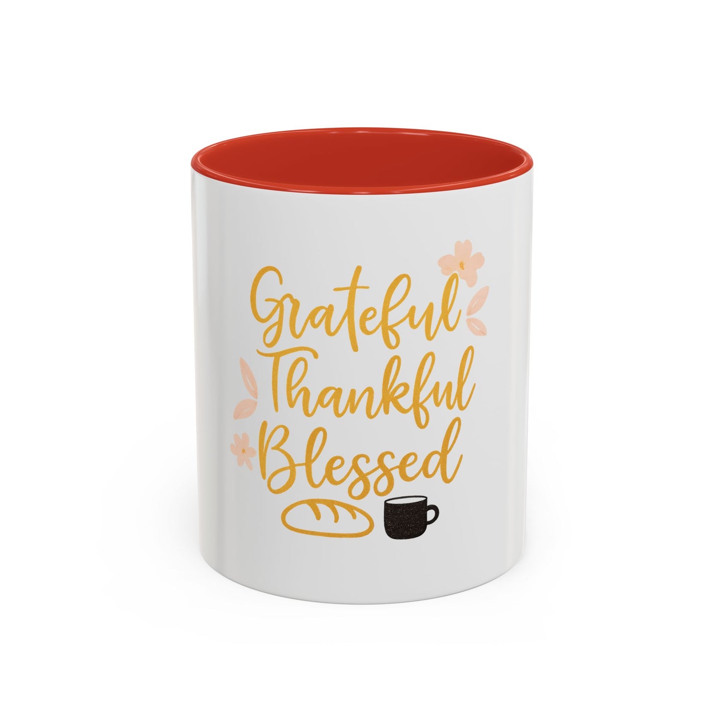 Grateful Thankful Blessed Mug | Coffee Mug for Inspirational Gifts, Office Decor, Housewarming Gift, Motivational Drinkware